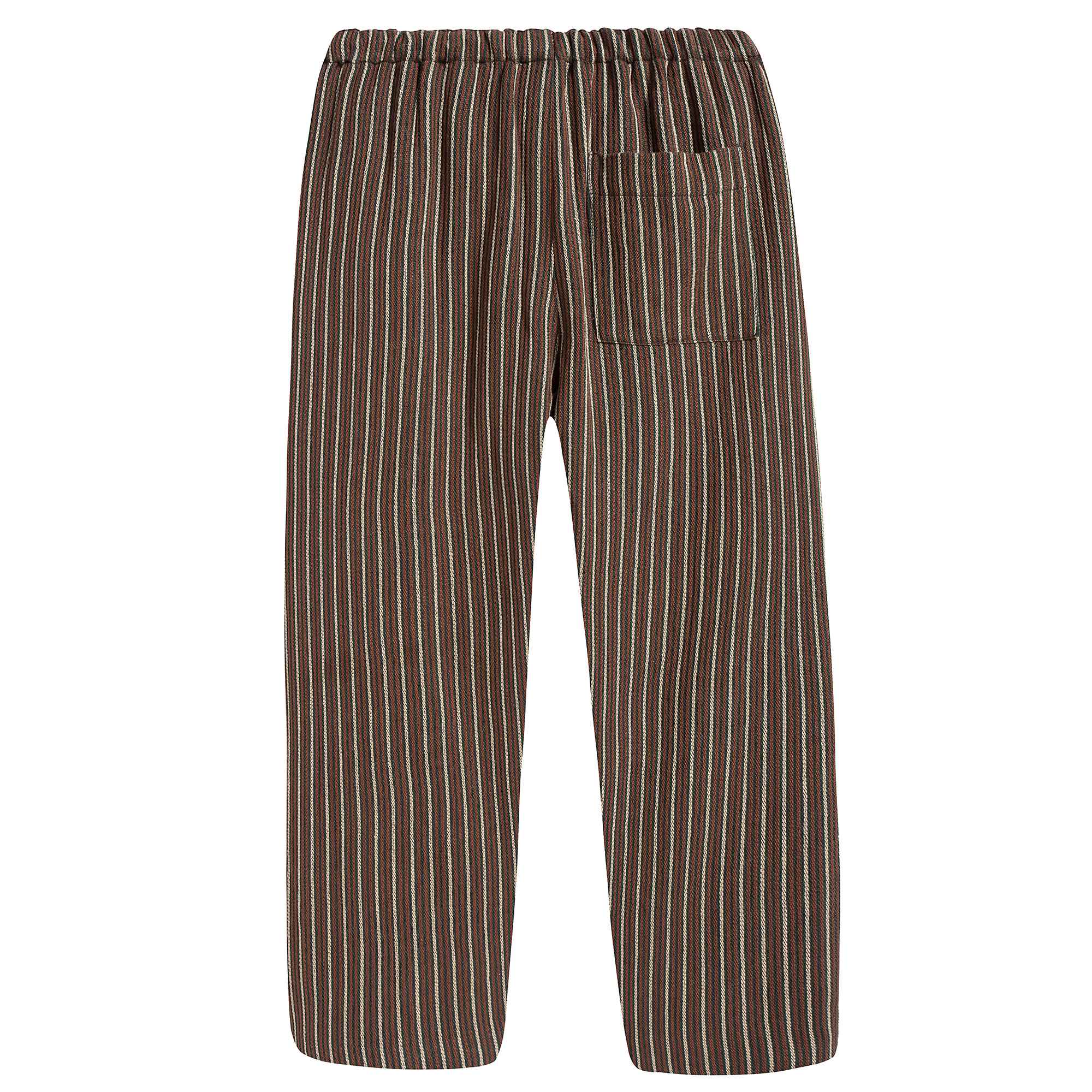 Girls Brown & Green Striped Trousers