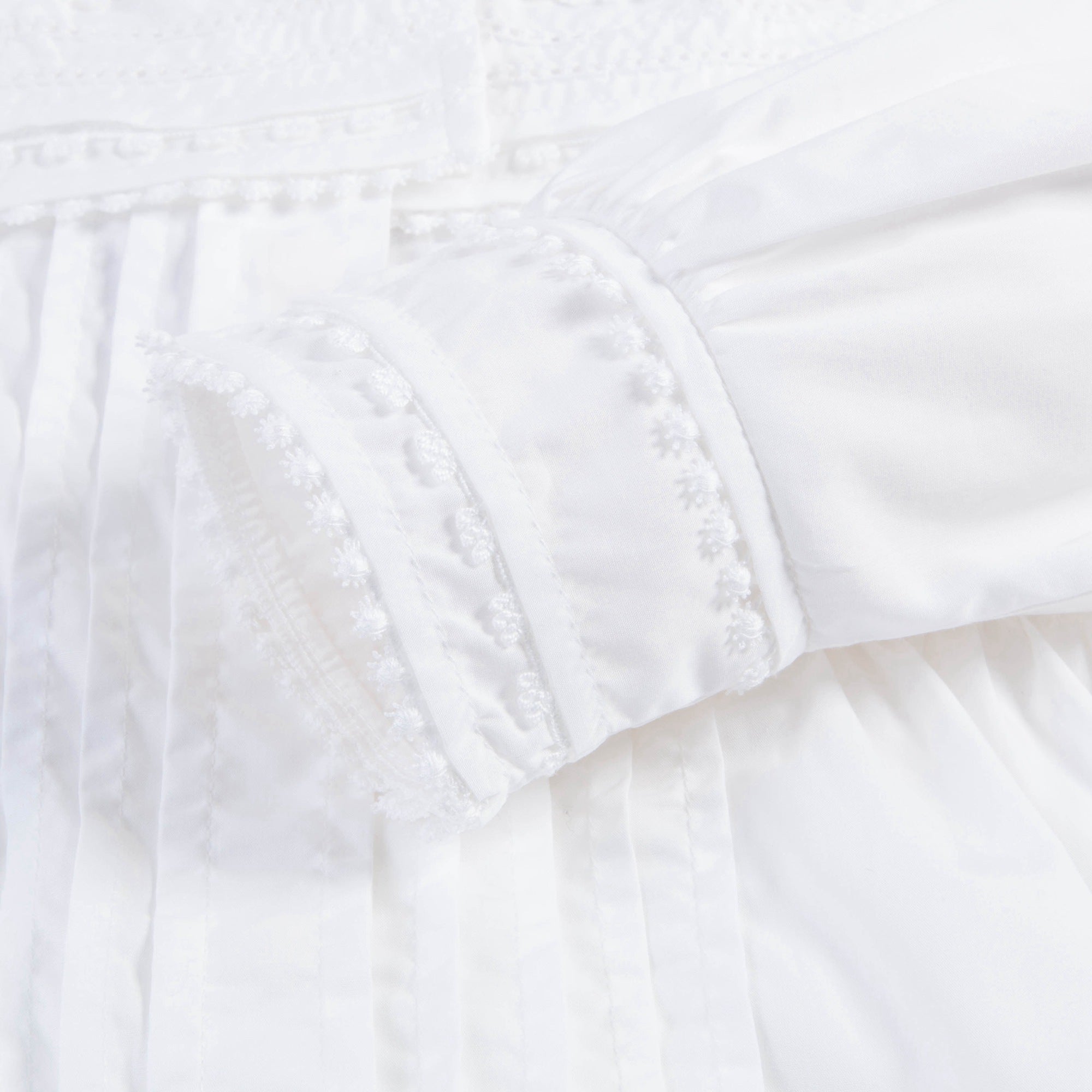 Girls White Cotton Dress