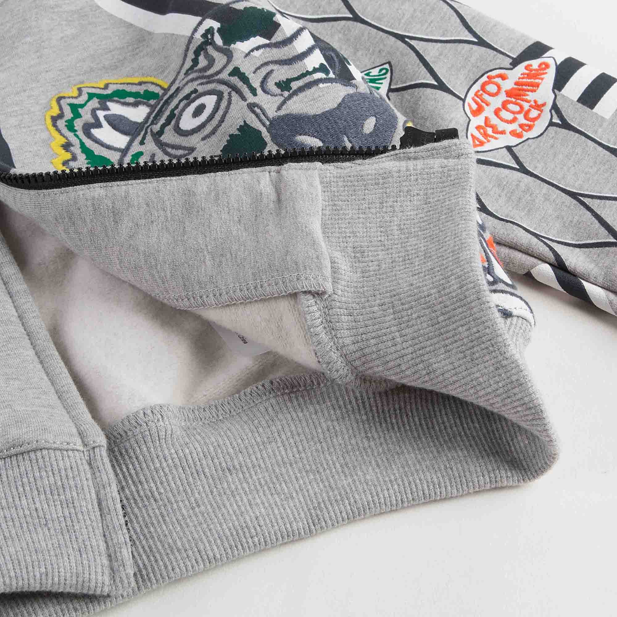 Boys Marl Grey Allover Embroidered Trims Cardigan - CÉMAROSE | Children's Fashion Store - 4