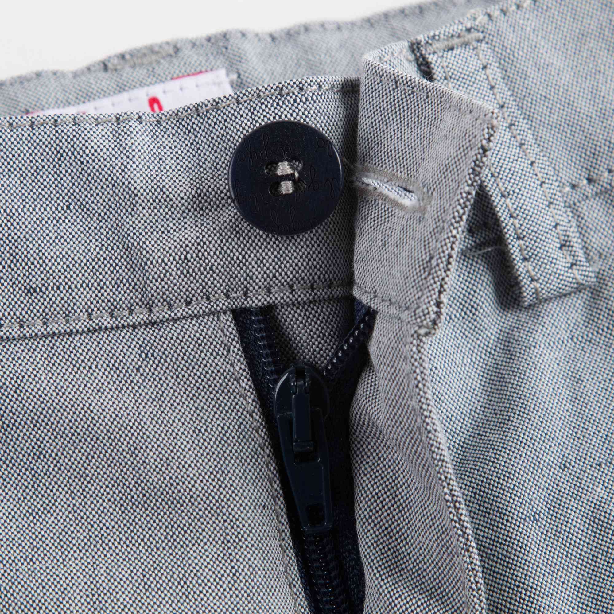 Boys Grey Shorts with Stripes At The Bottom