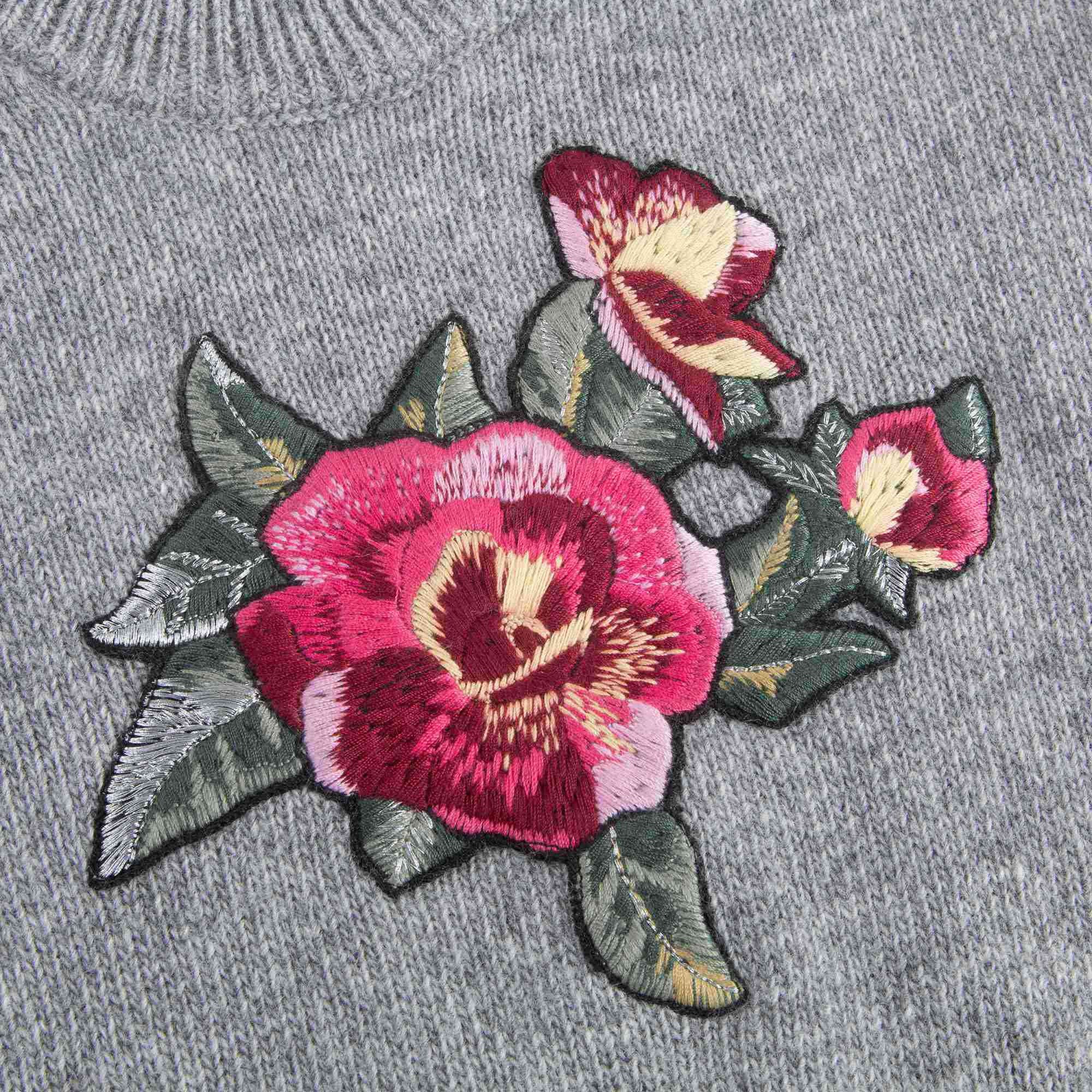 Girls Grey Wool Knitted Sweater