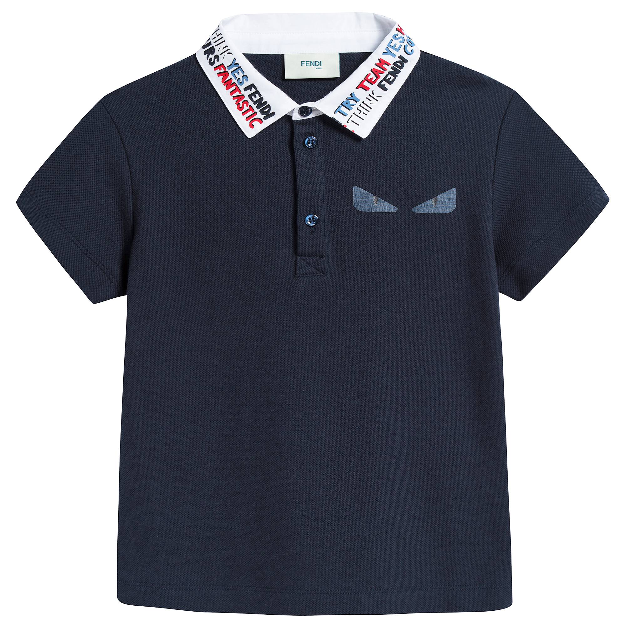 Boys Blue Cotton Polo Shirt