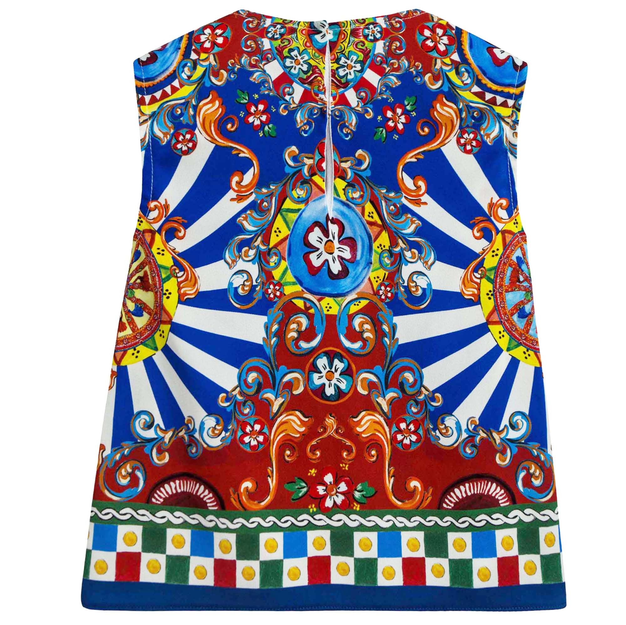 Girls Multicolor Printed Sleeveless T-Shirt