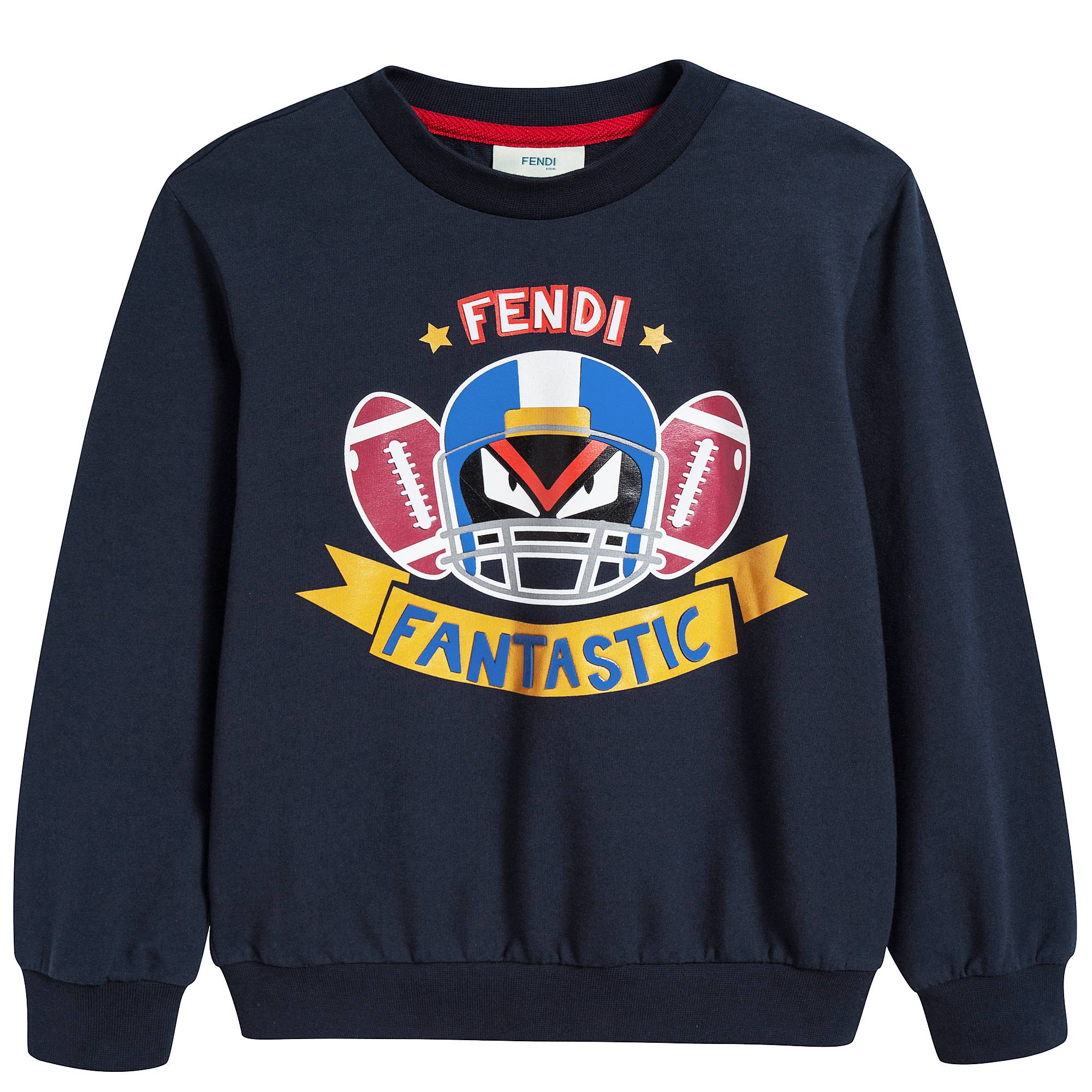 Boys Blue Printed Logo Sweatshirt