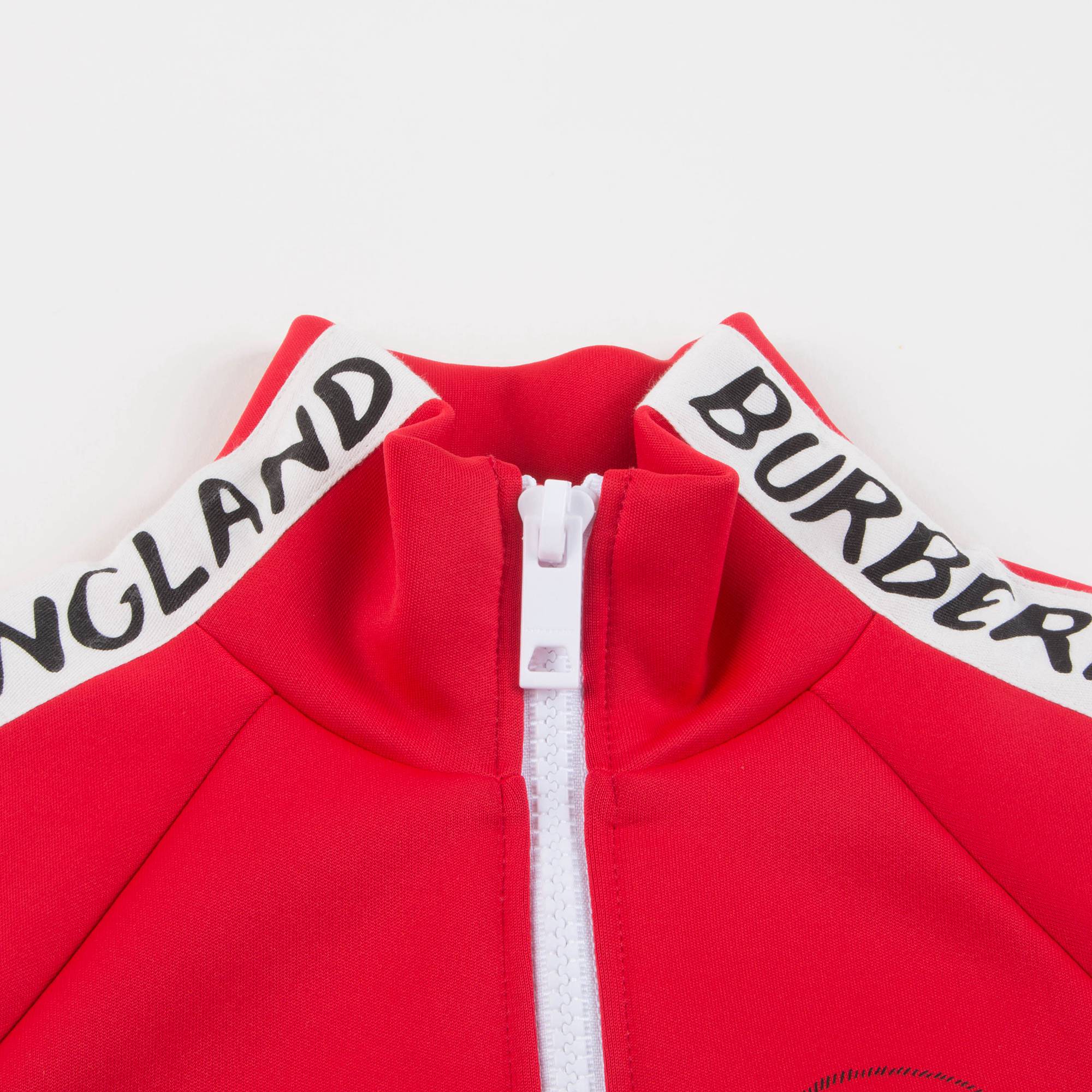 Boys Bright Red Logo Sweater