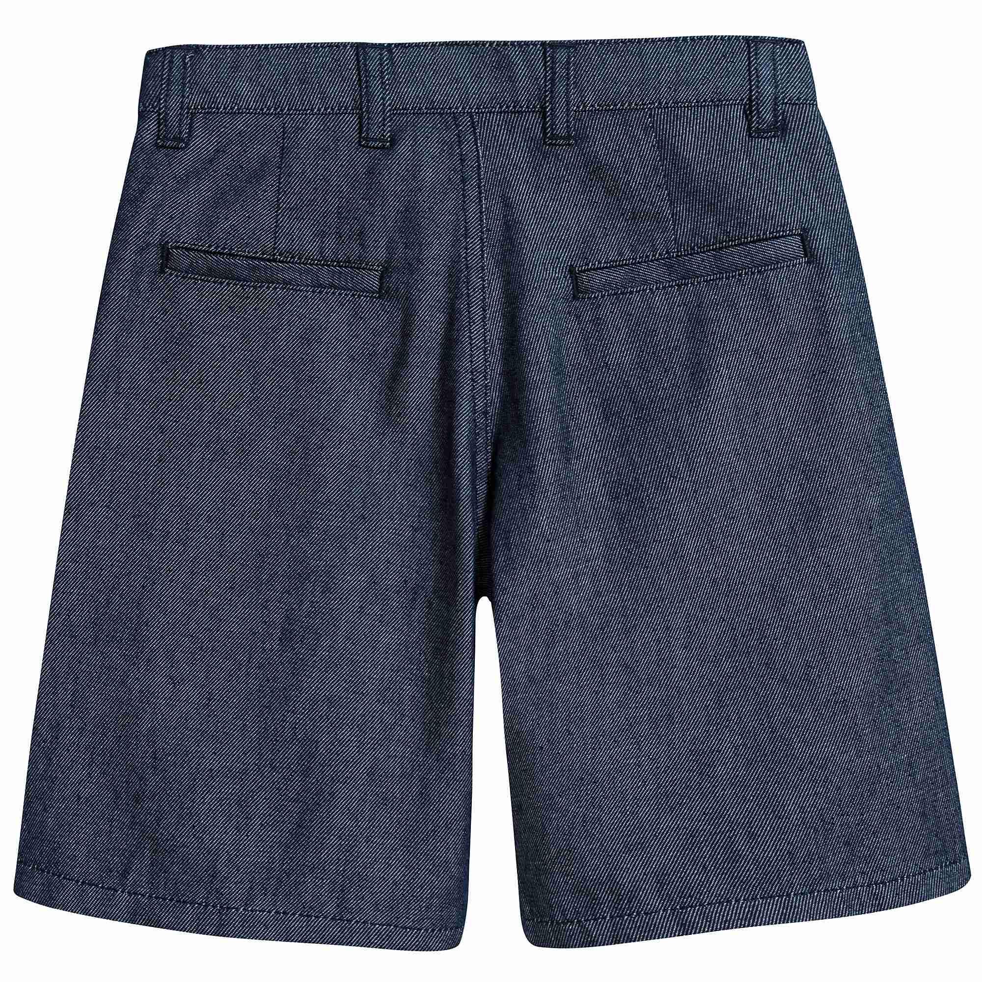 Boys Blue Cotton Bermuda Jeans