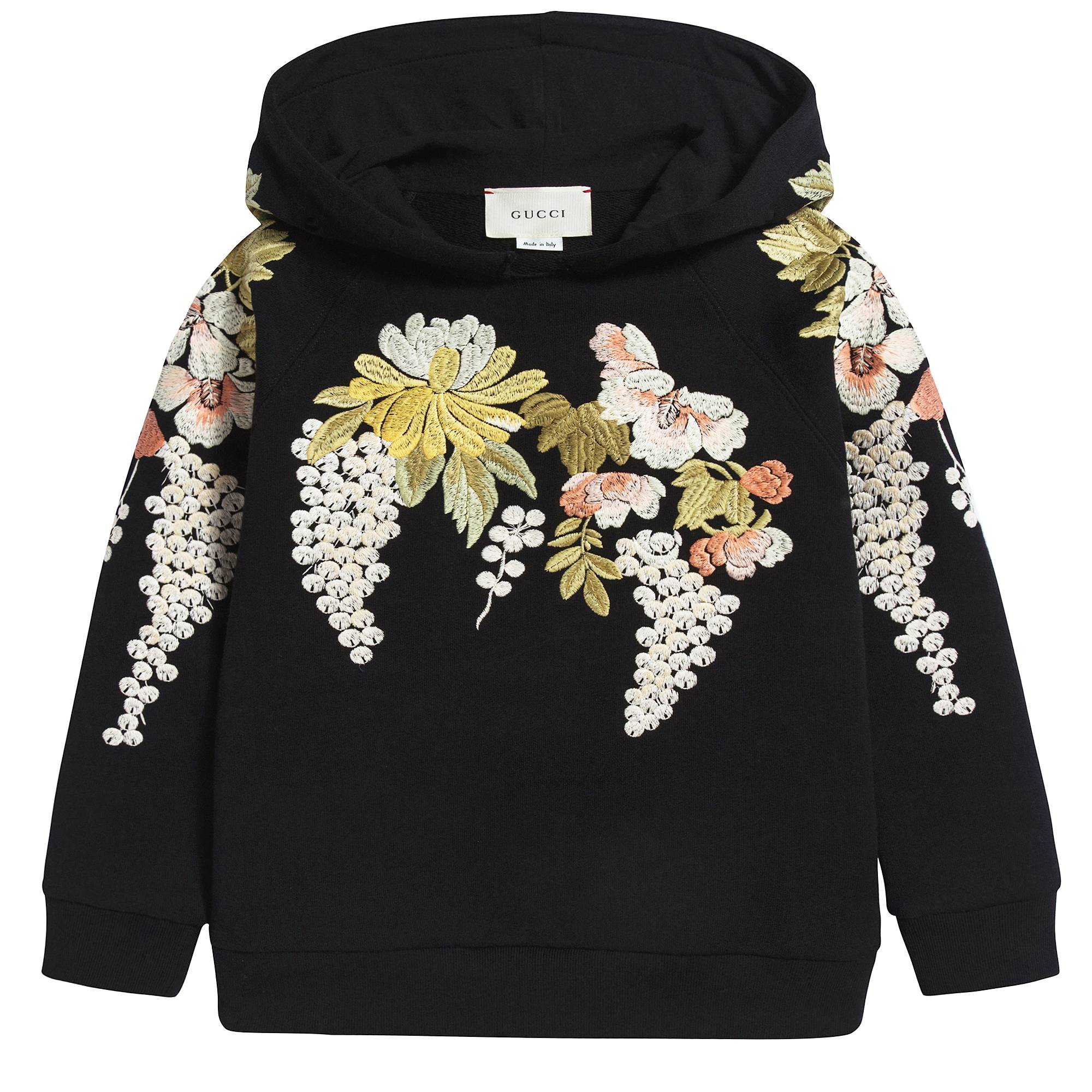 Girls Black Multicolor Sweatshirt