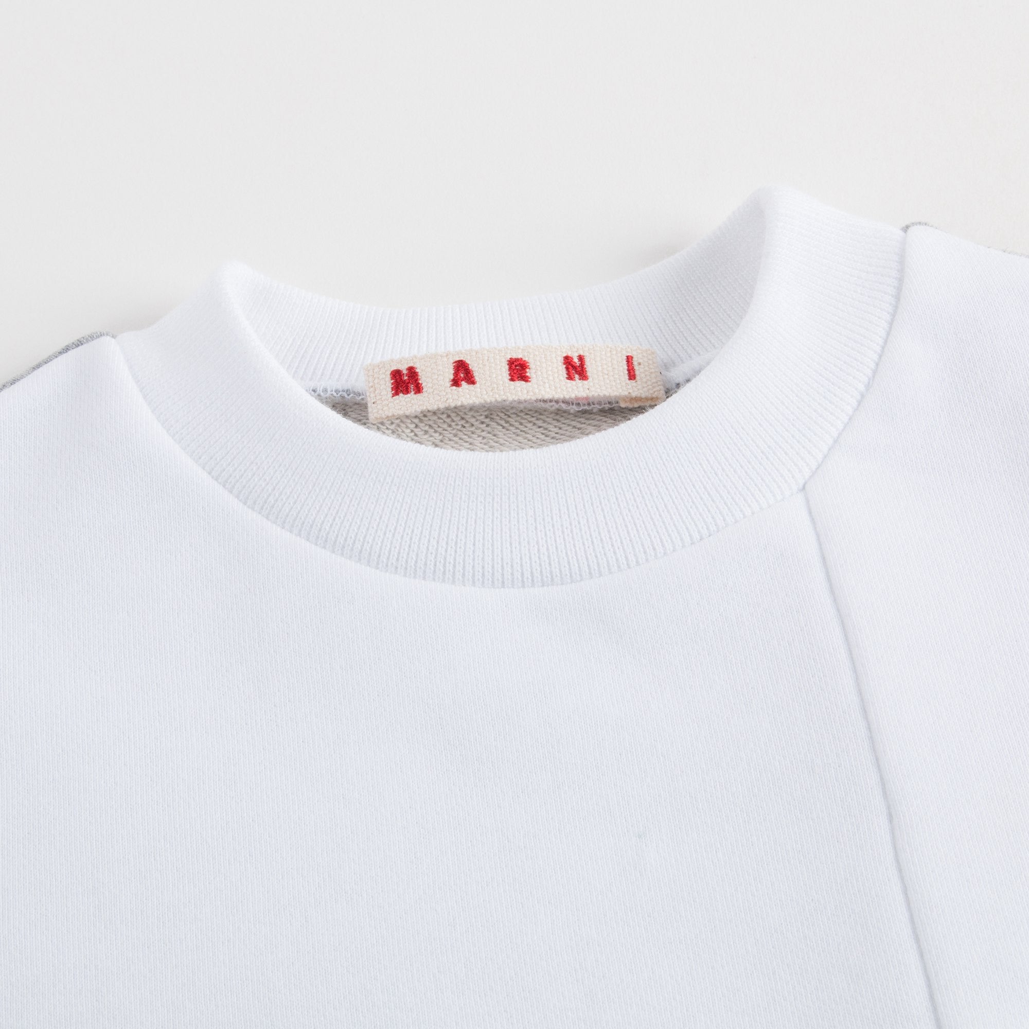 Girls Grey & White Printed Cotton T-shirt