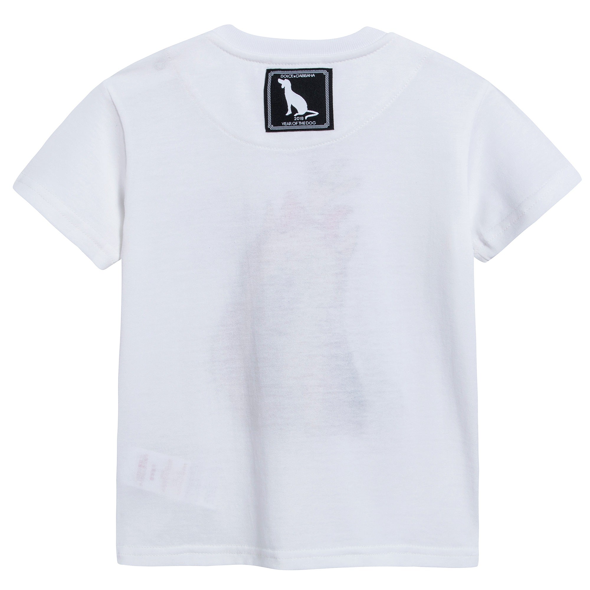 Baby White Dog Printed T-shirt