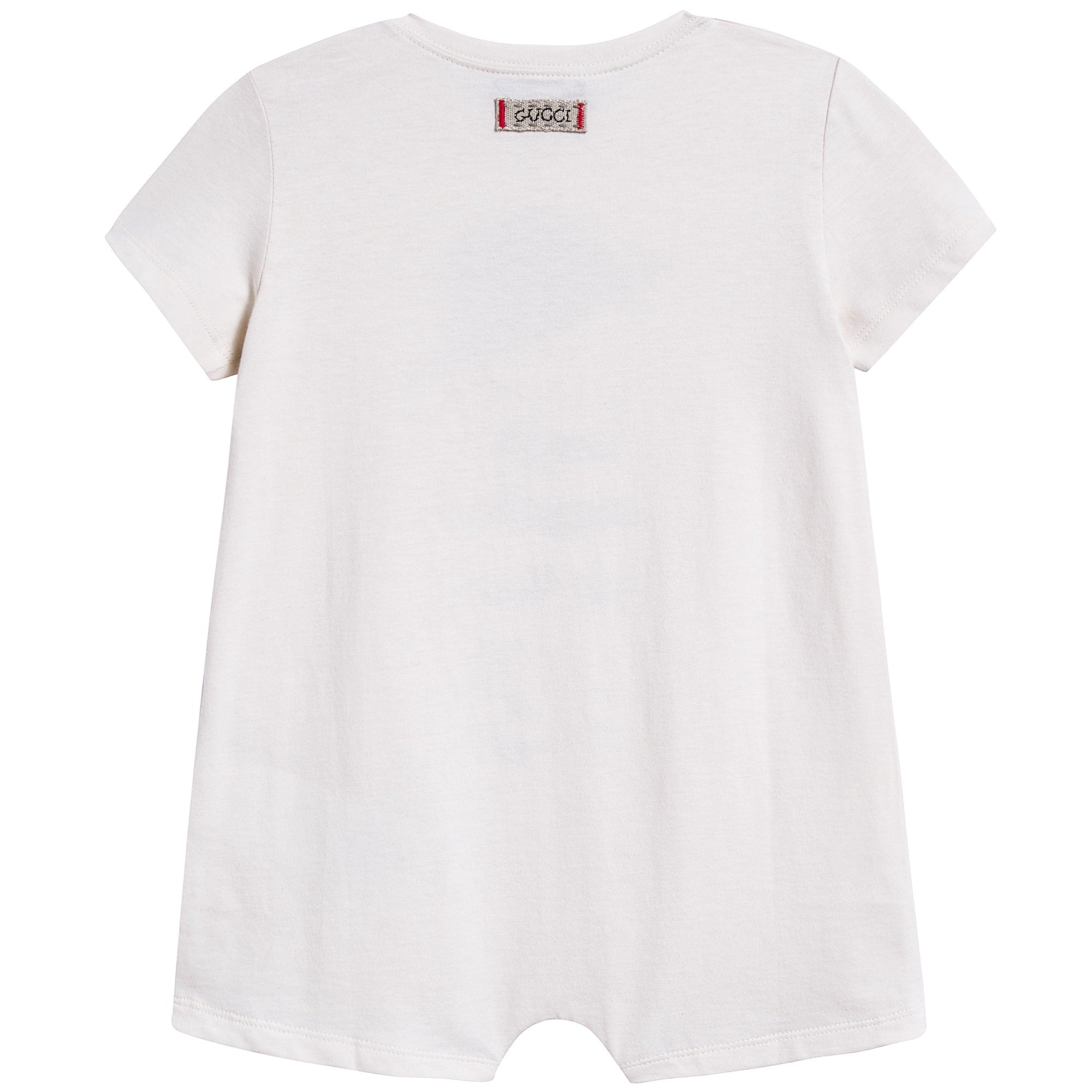 Baby Girls White Cat Cotton Babysuit