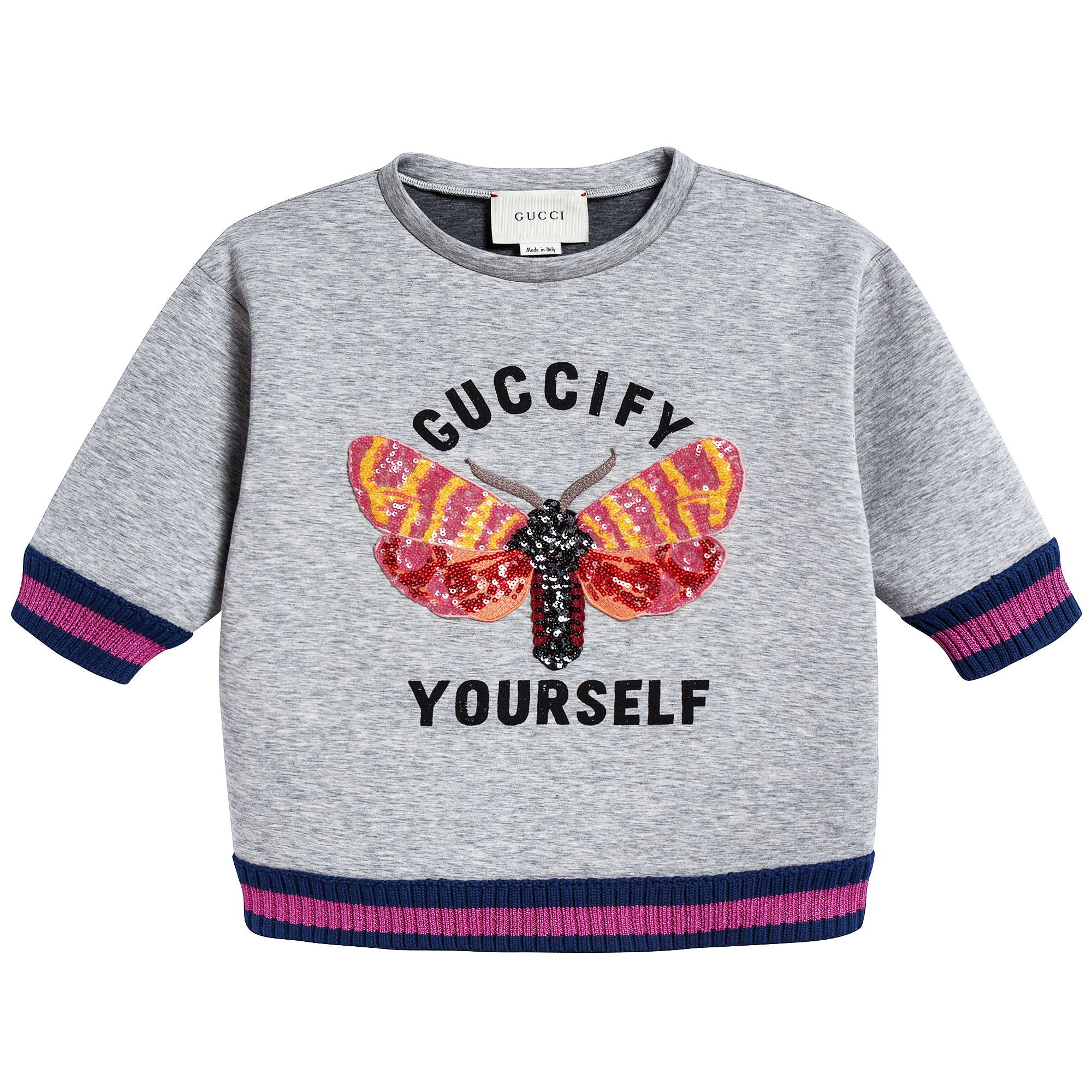 Girls Light Grey Yourself Sweatshirt