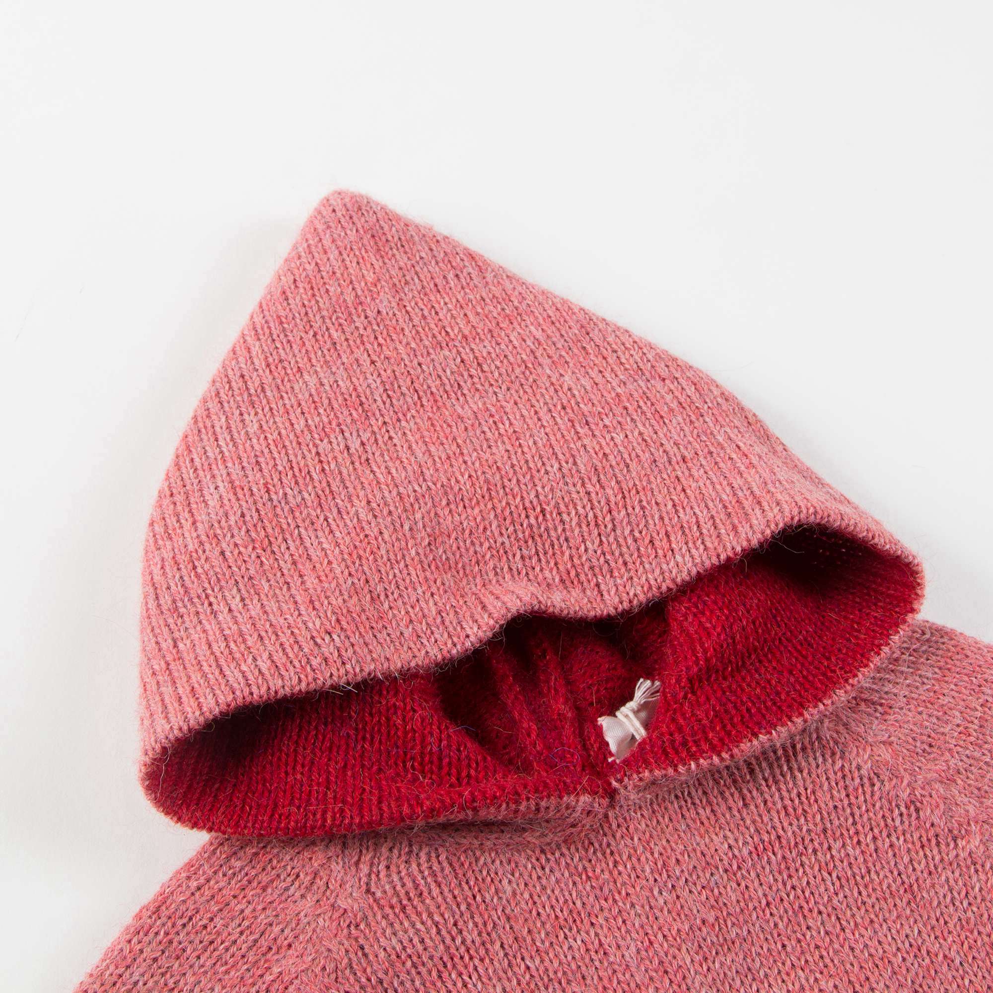 Baby Rose Pink ' I Heart ' Alpaca Hooded Sweater