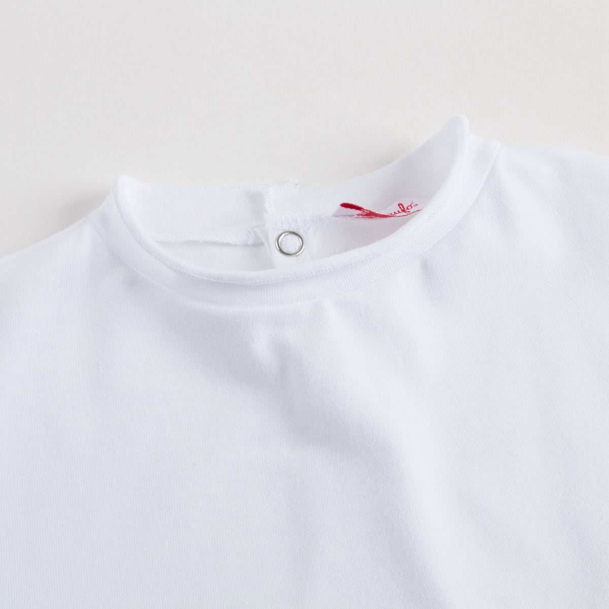T-shirt blanc en coton pour bébé fille