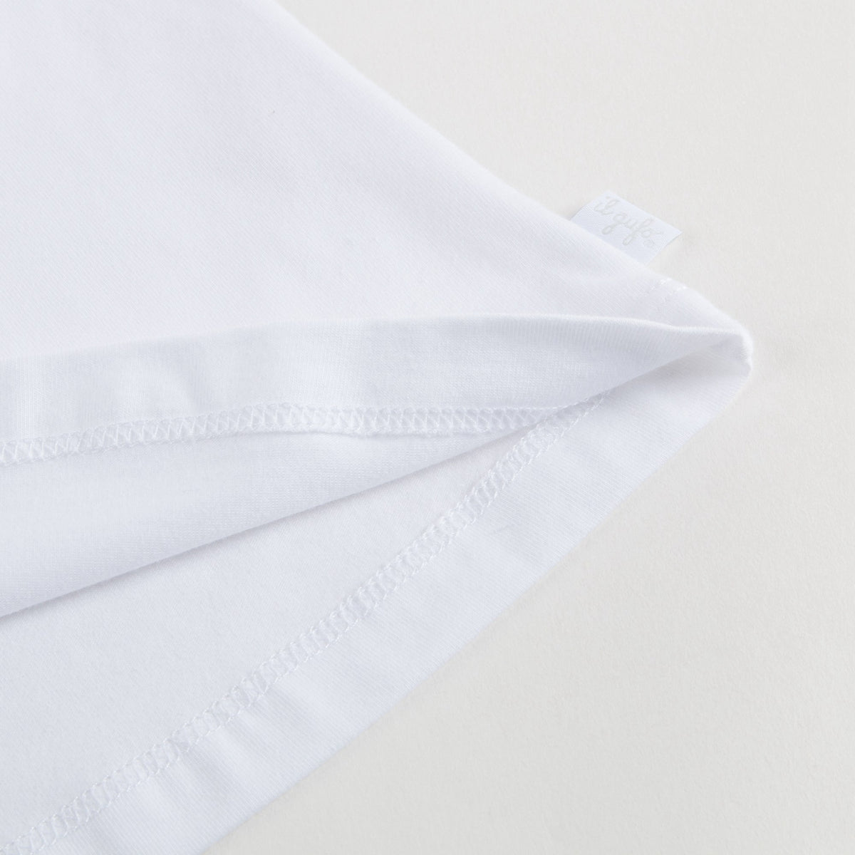 T-shirt blanc en coton pour bébé fille