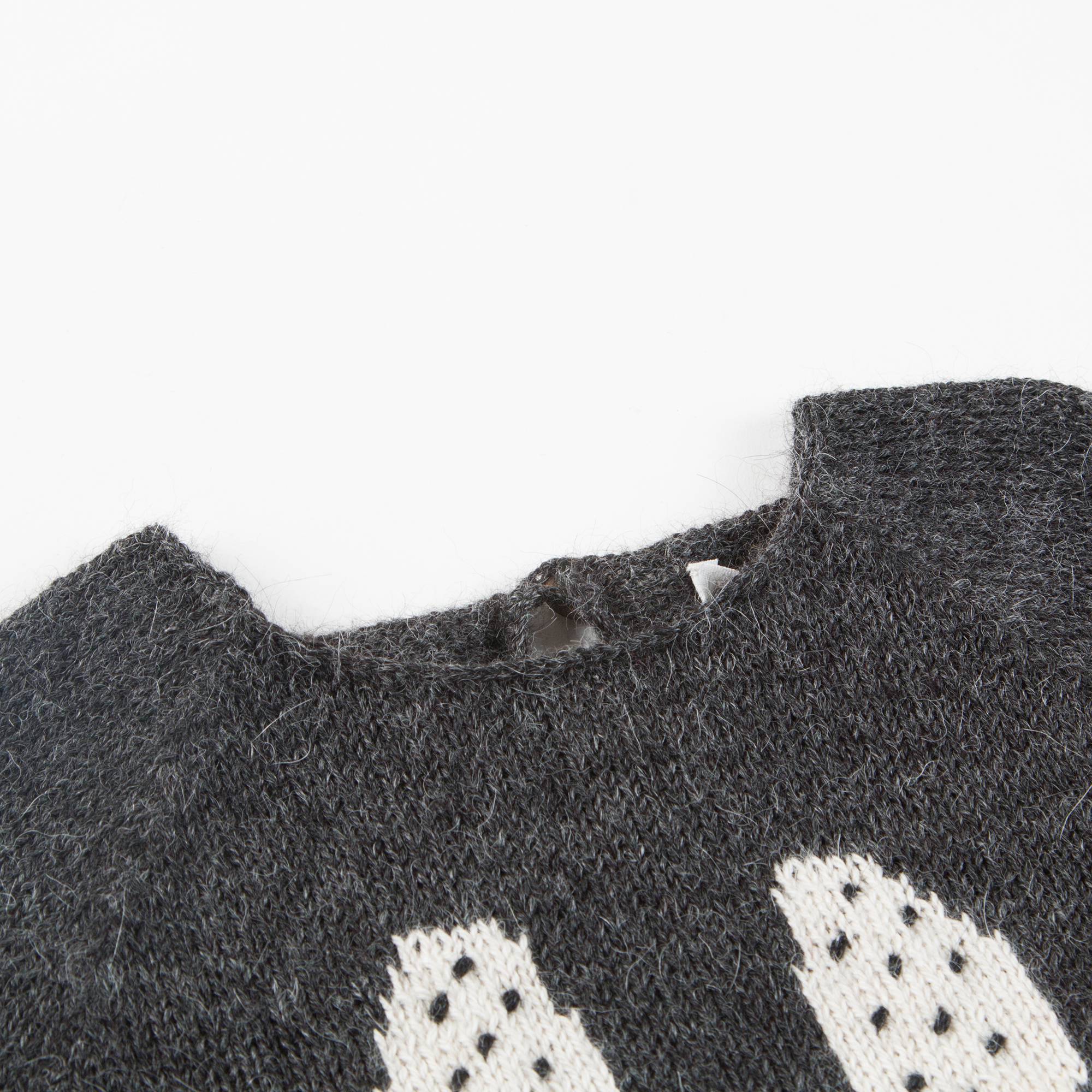 Baby Dark Grey Bunny Alpaca Sweater