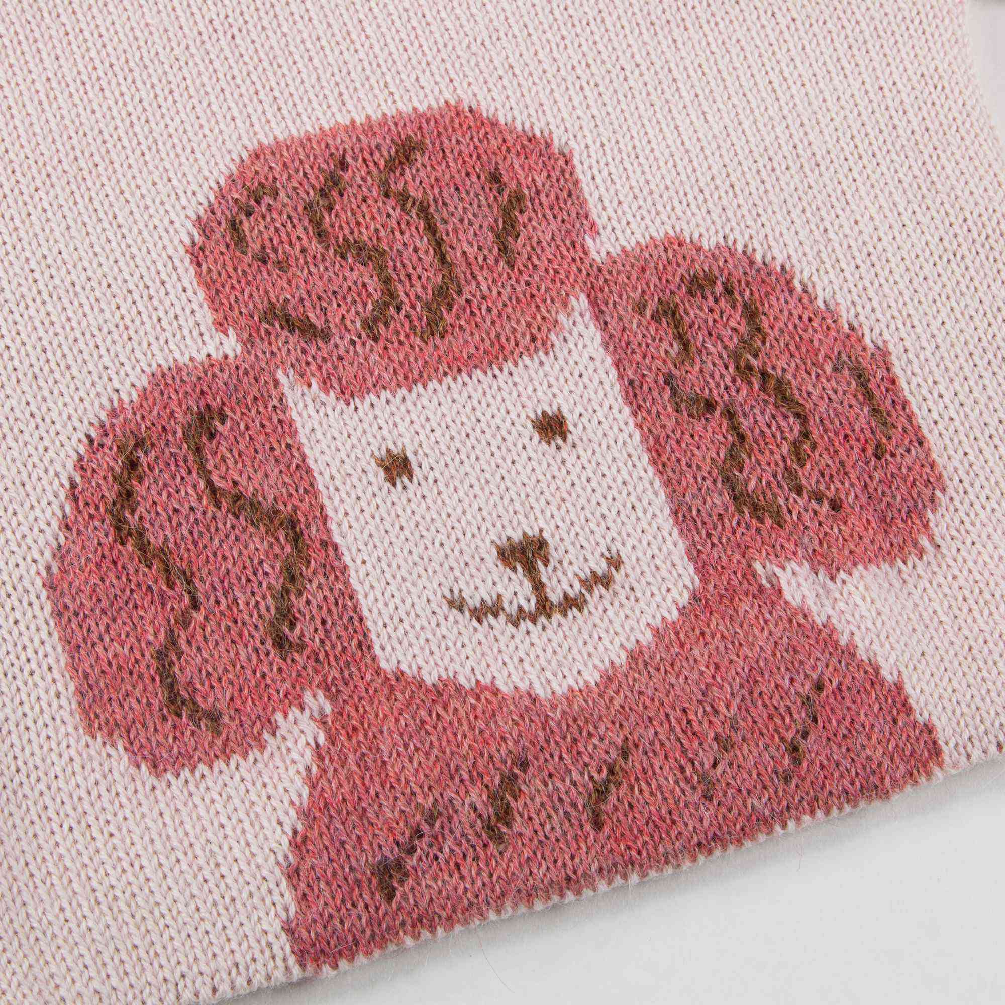 Baby Light Pink Alpaga Wool Poodle Sweater