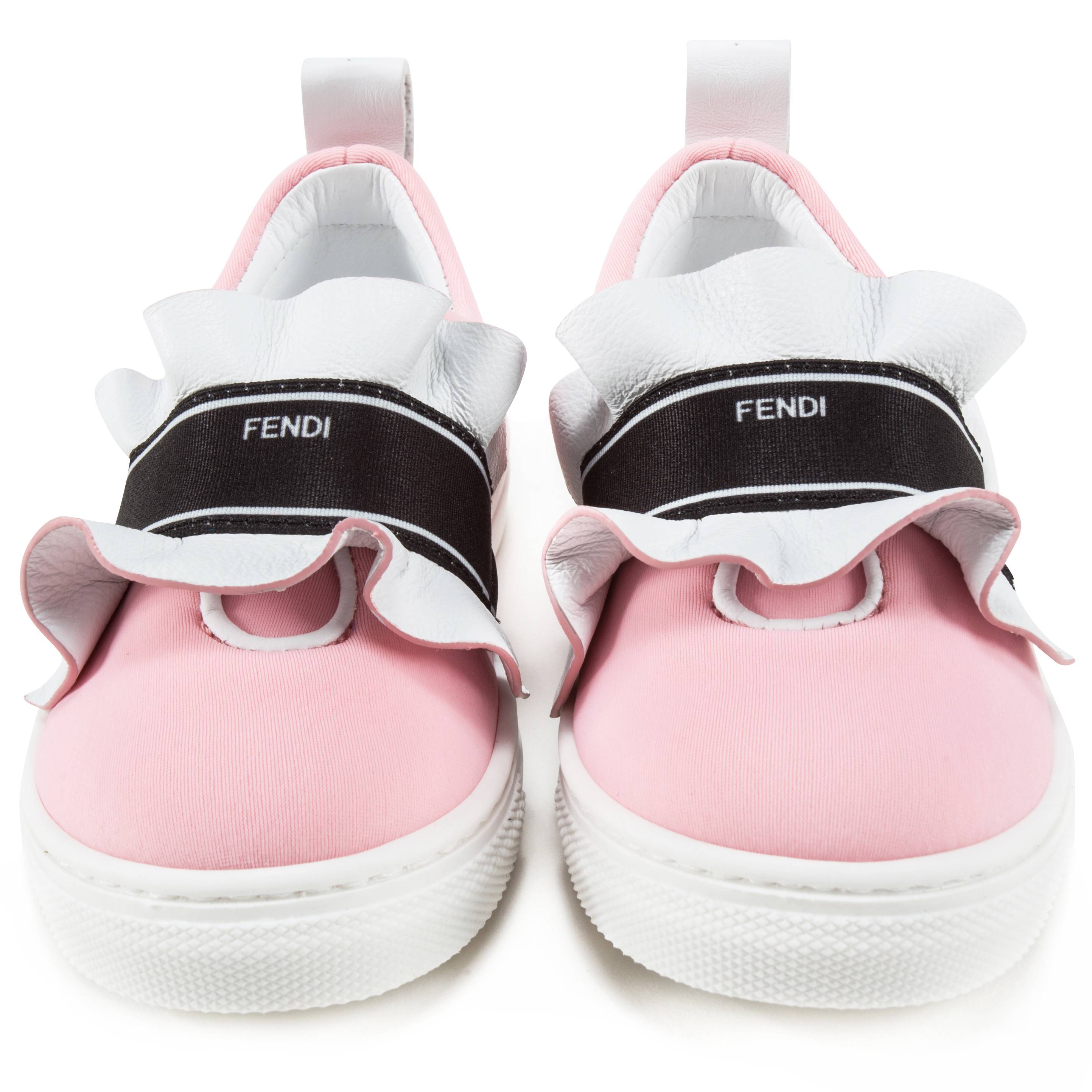 Girls Rosa & Black Logo Shoes