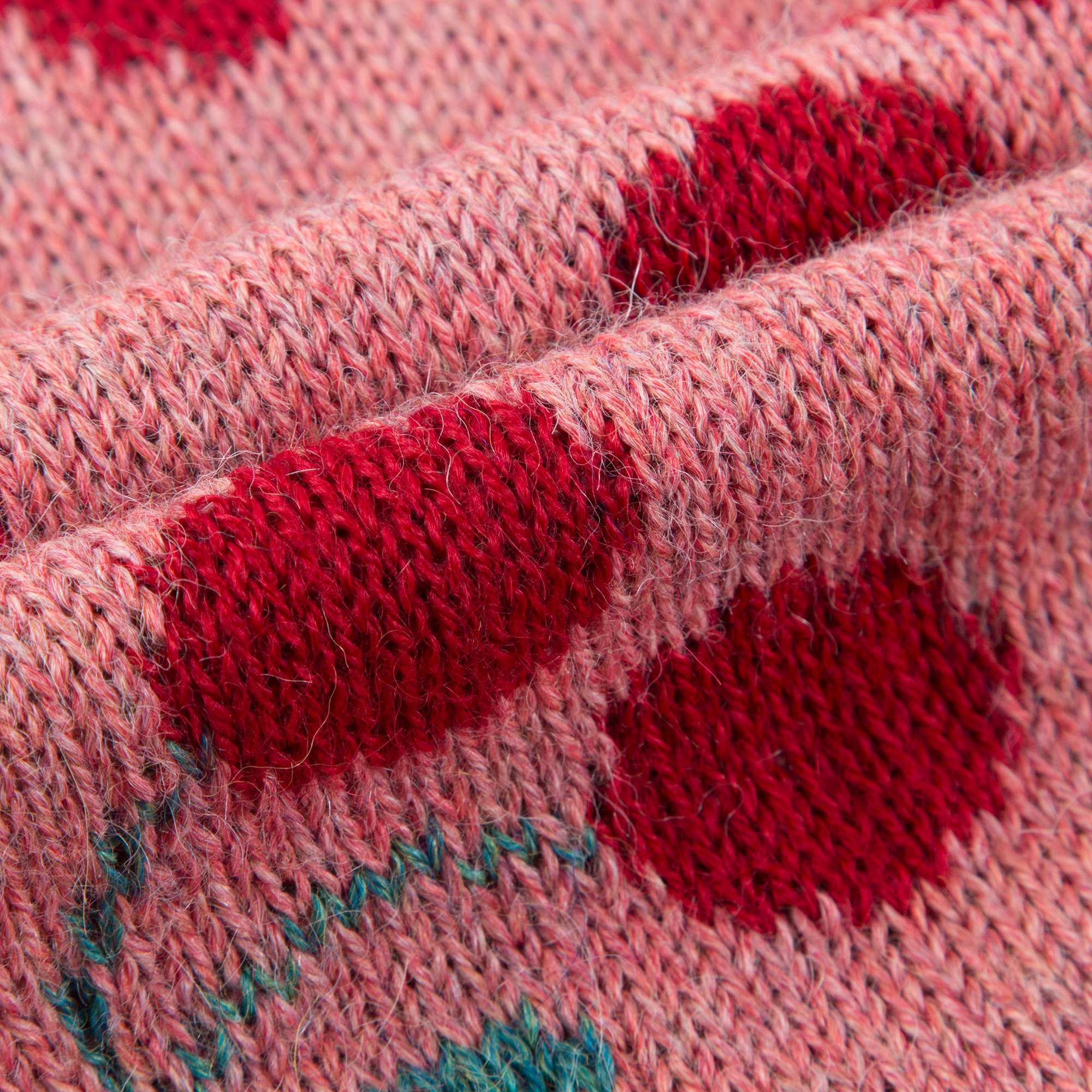 Girls Rose Pink Cherry Alpaca Hooded Coat