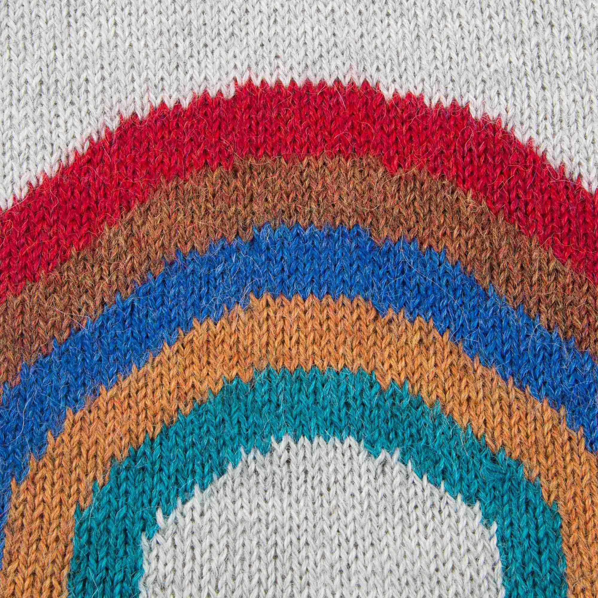 Baby Light Grey Rainbow Alpaca Hooded Sweater