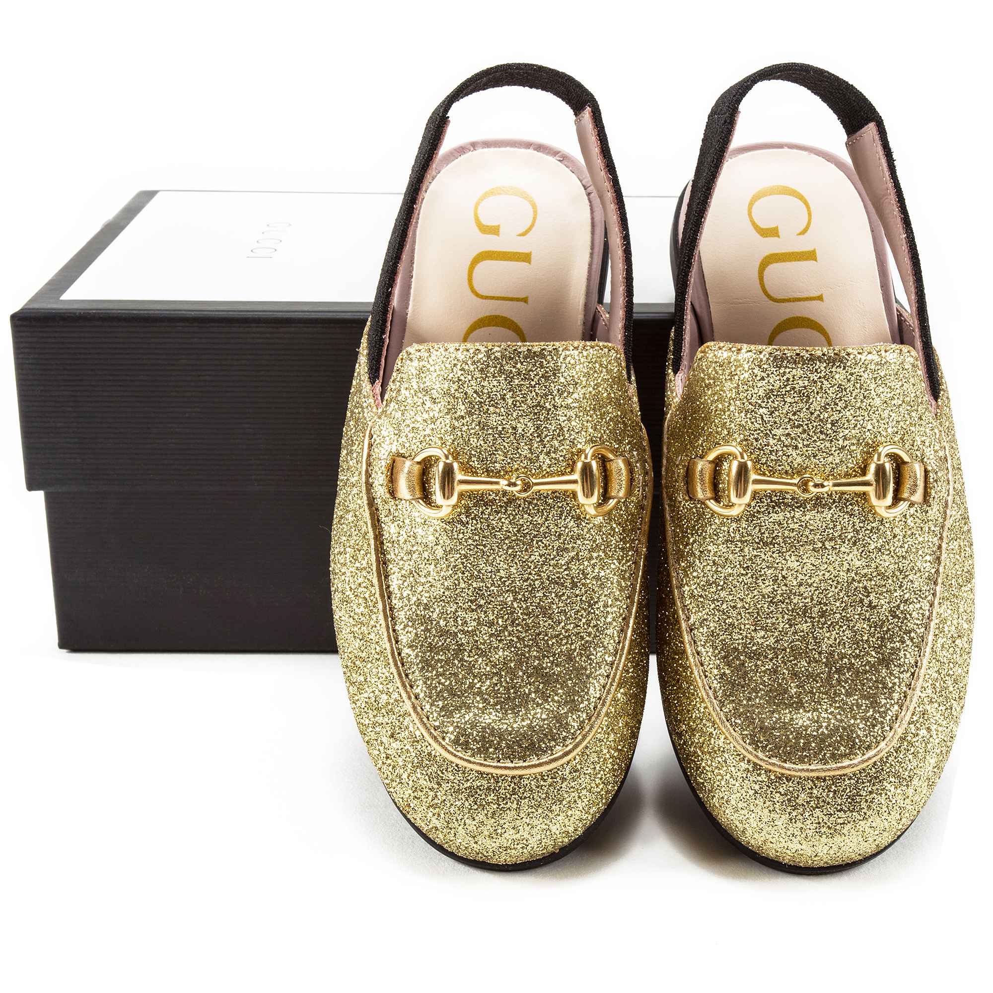 Chaussures dorées pour bébés filles