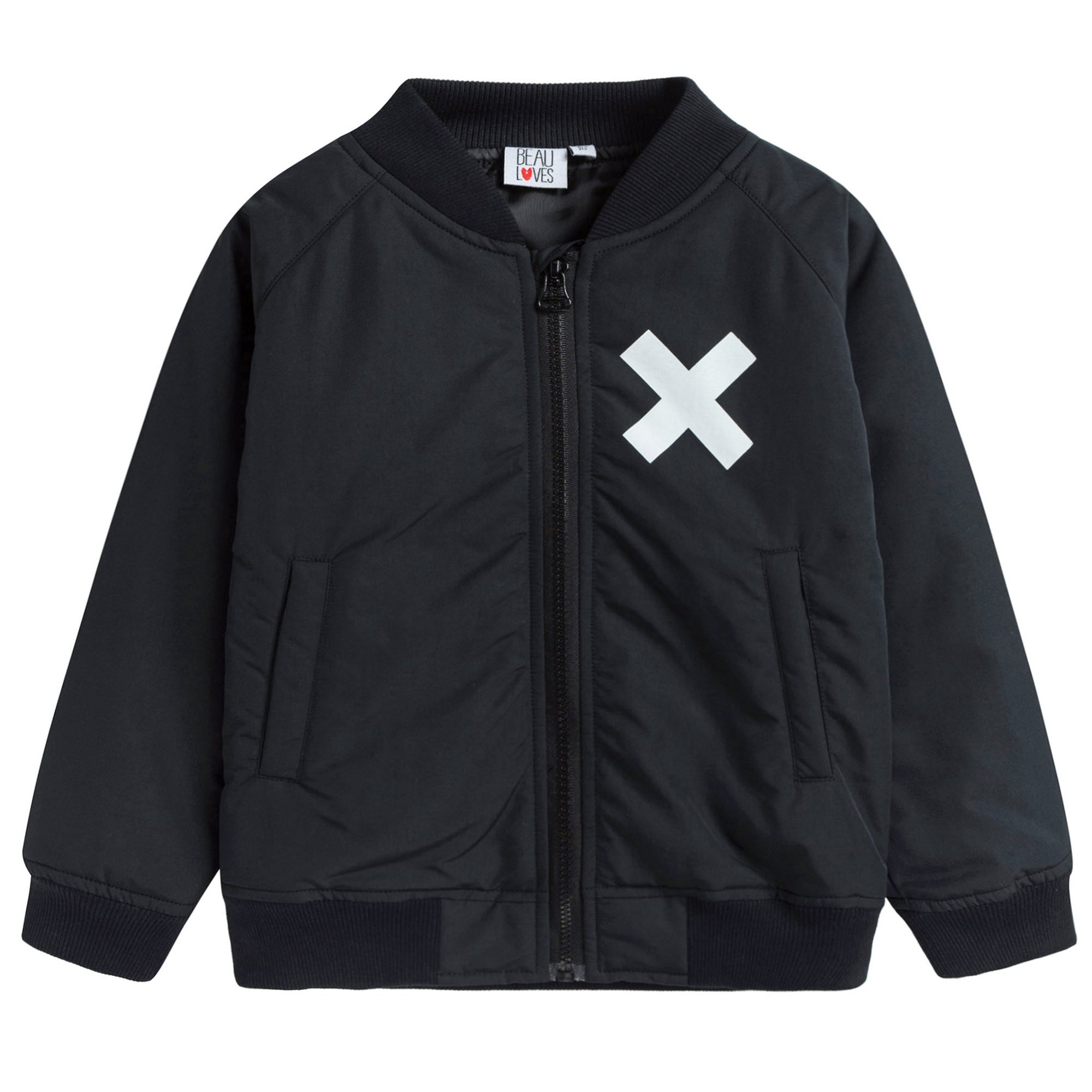 Boys & Girls Black Logo Jacket