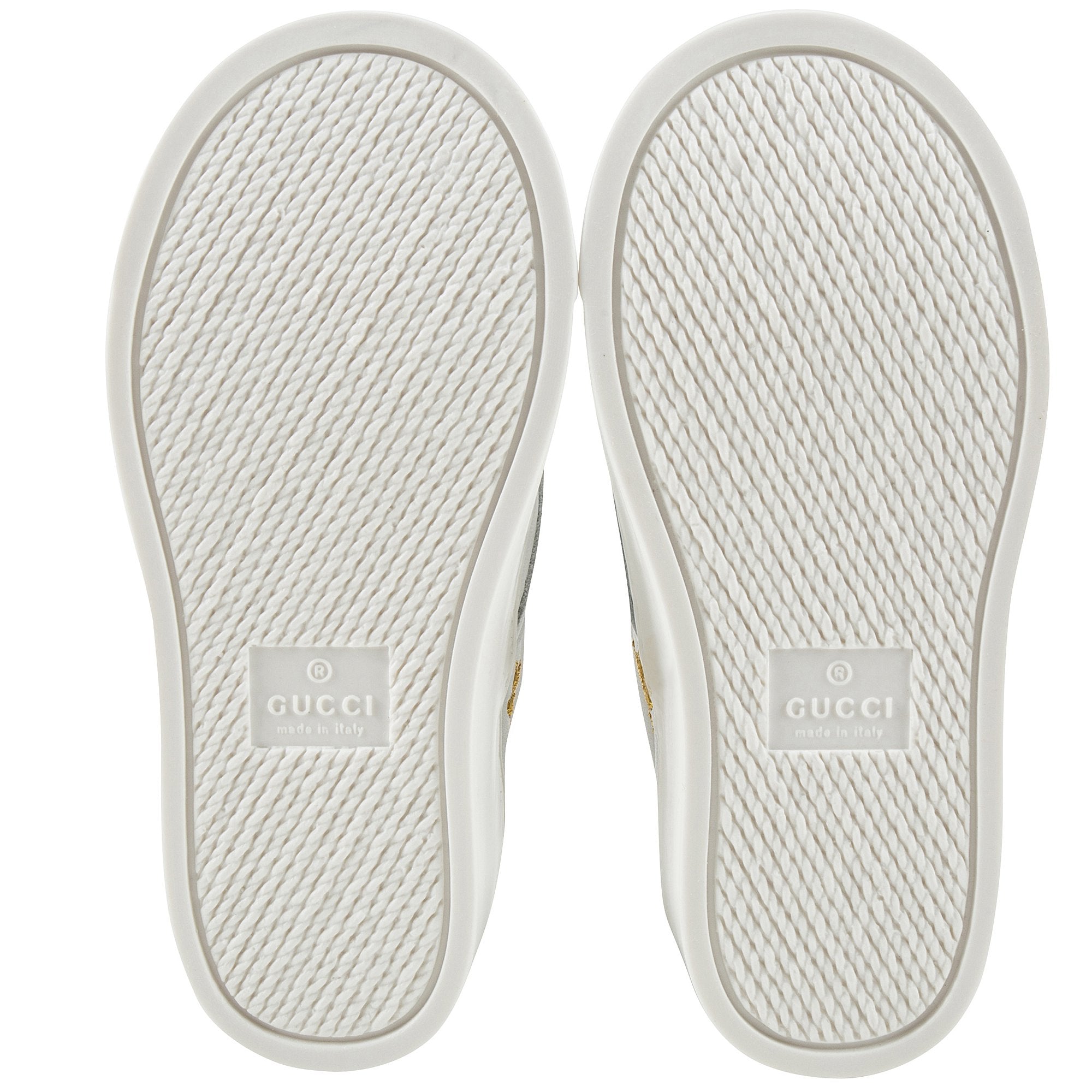 Baby Girls White Bees Embroidered Shoes