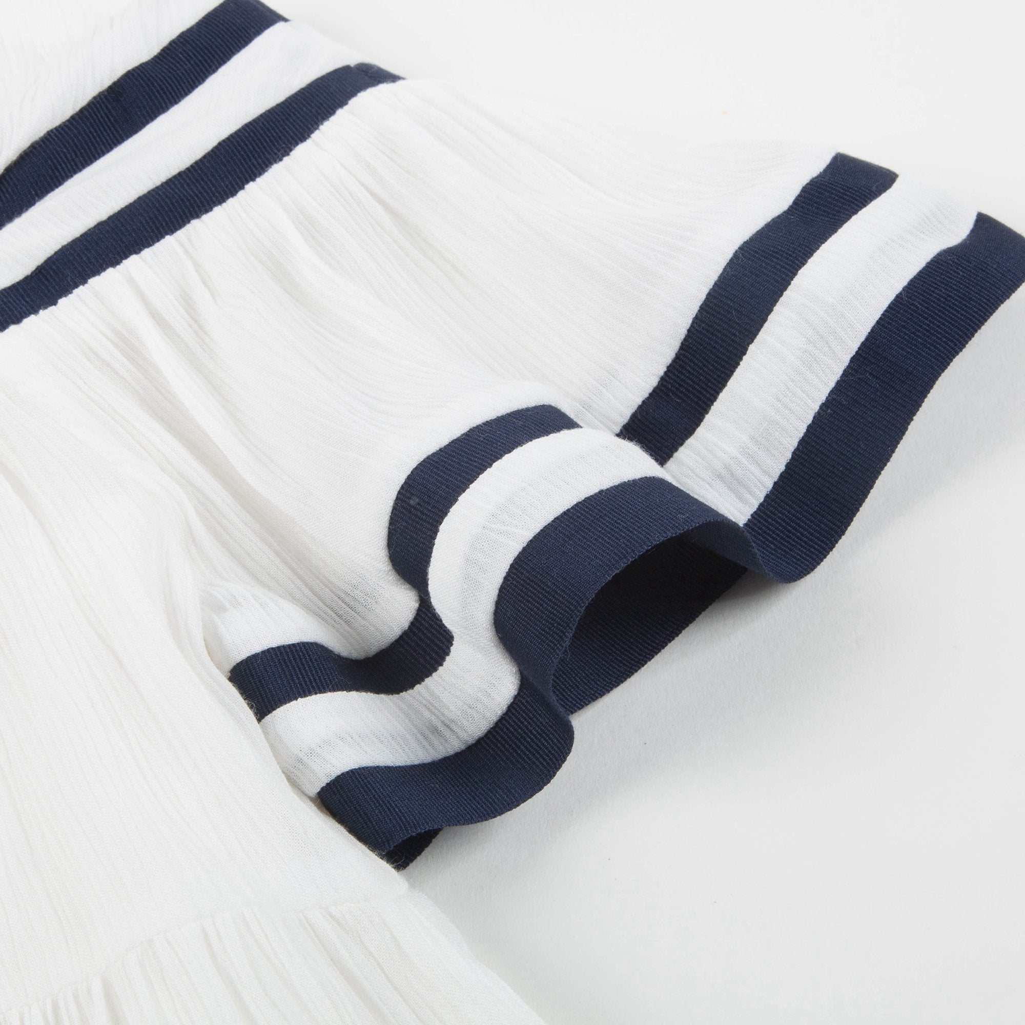 Baby Girls Off White Viscose Dress