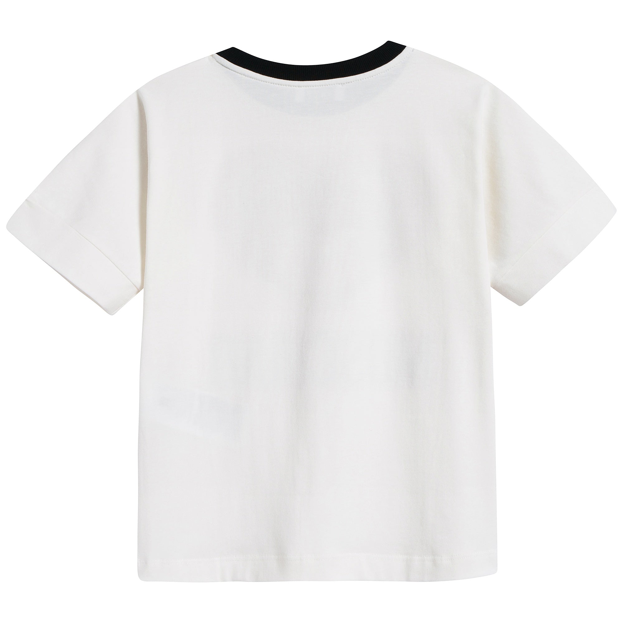 Girls White Logo Cotton T-shirt
