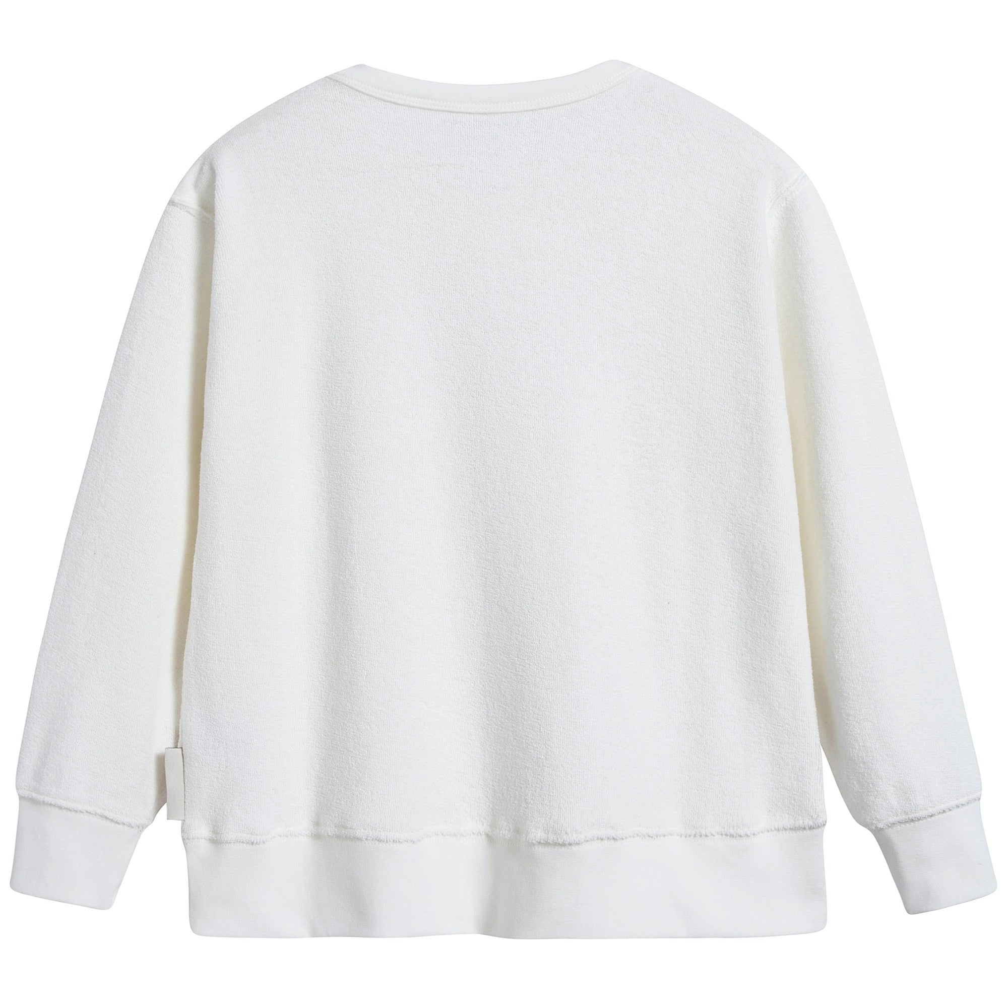 Girls White Pima Cotton Sweatshirt