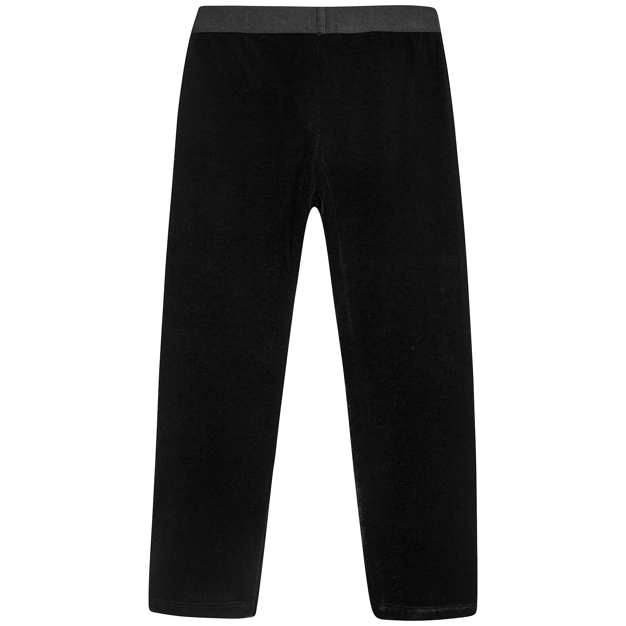 Girls Black Logo Leggings