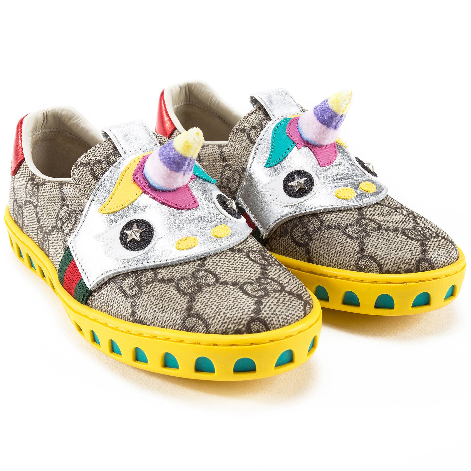 Girls Beige GG Unicorn Shoes