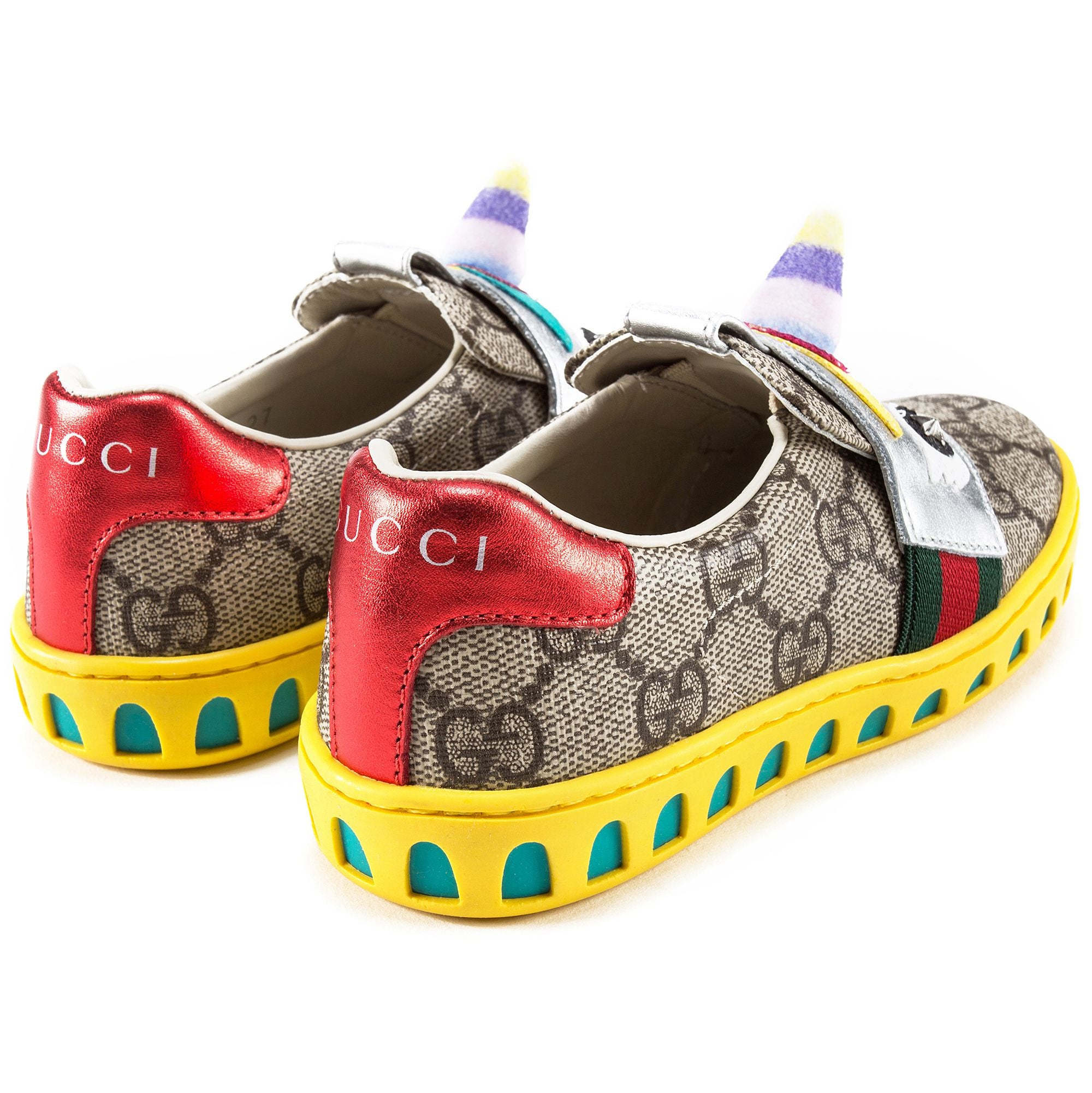 Girls Beige GG Unicorn Shoes