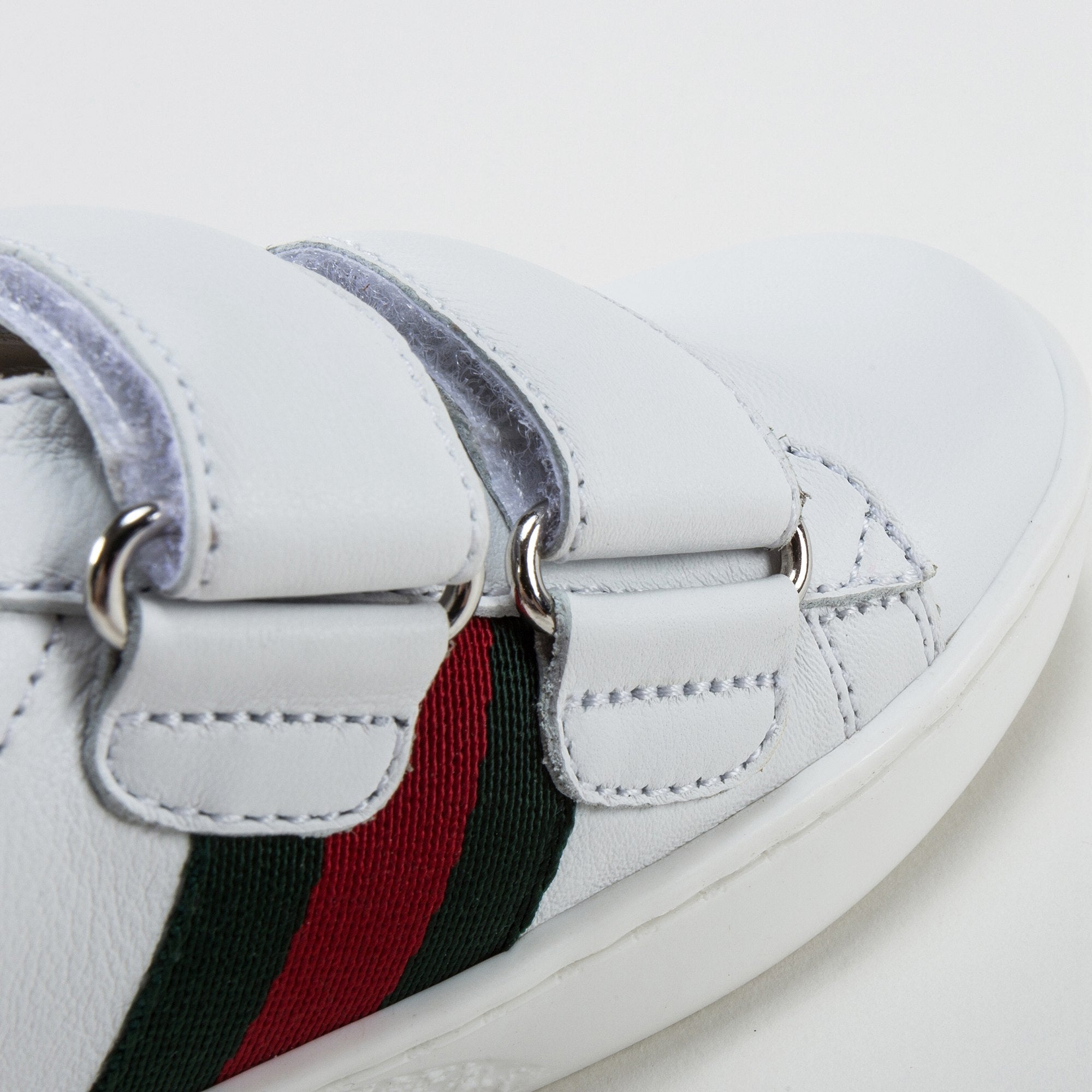 White Velcro Leather Board Shoes