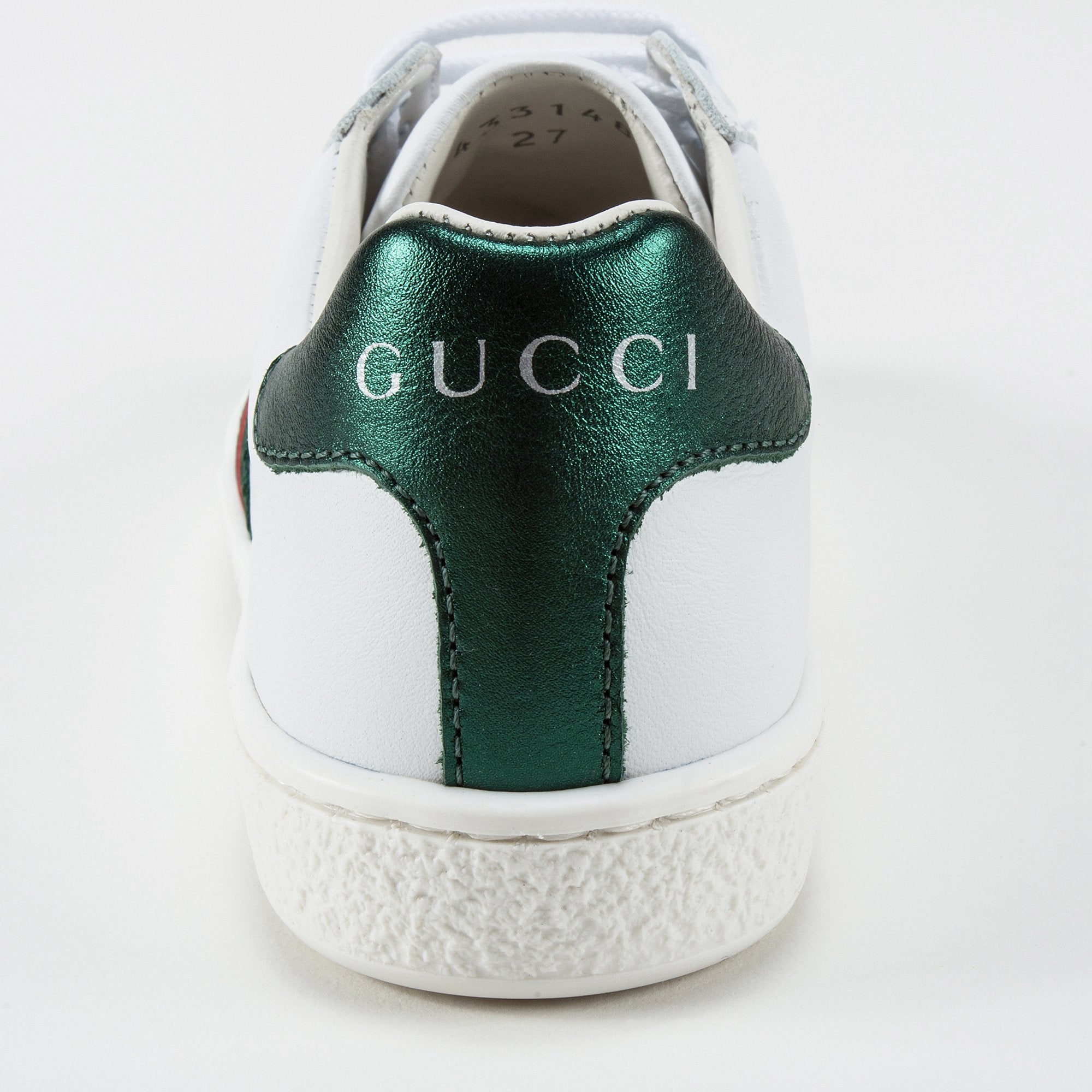 Girls & Boys White Leather Trainers