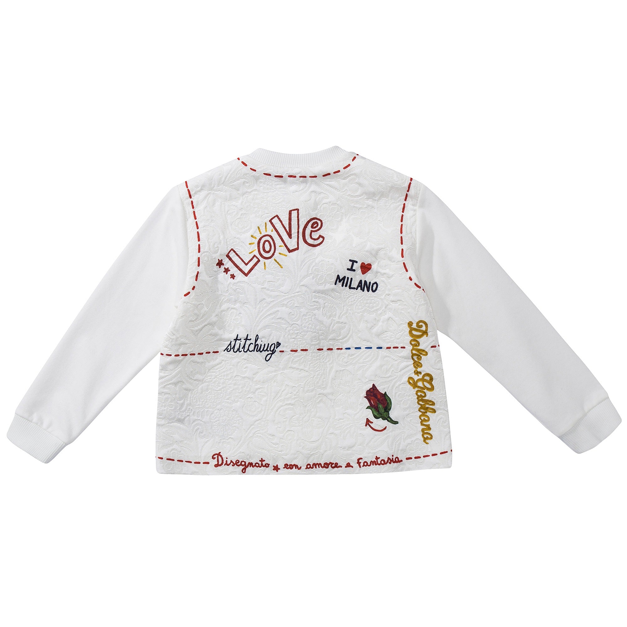 Baby Girls White Ivory Brocade Top