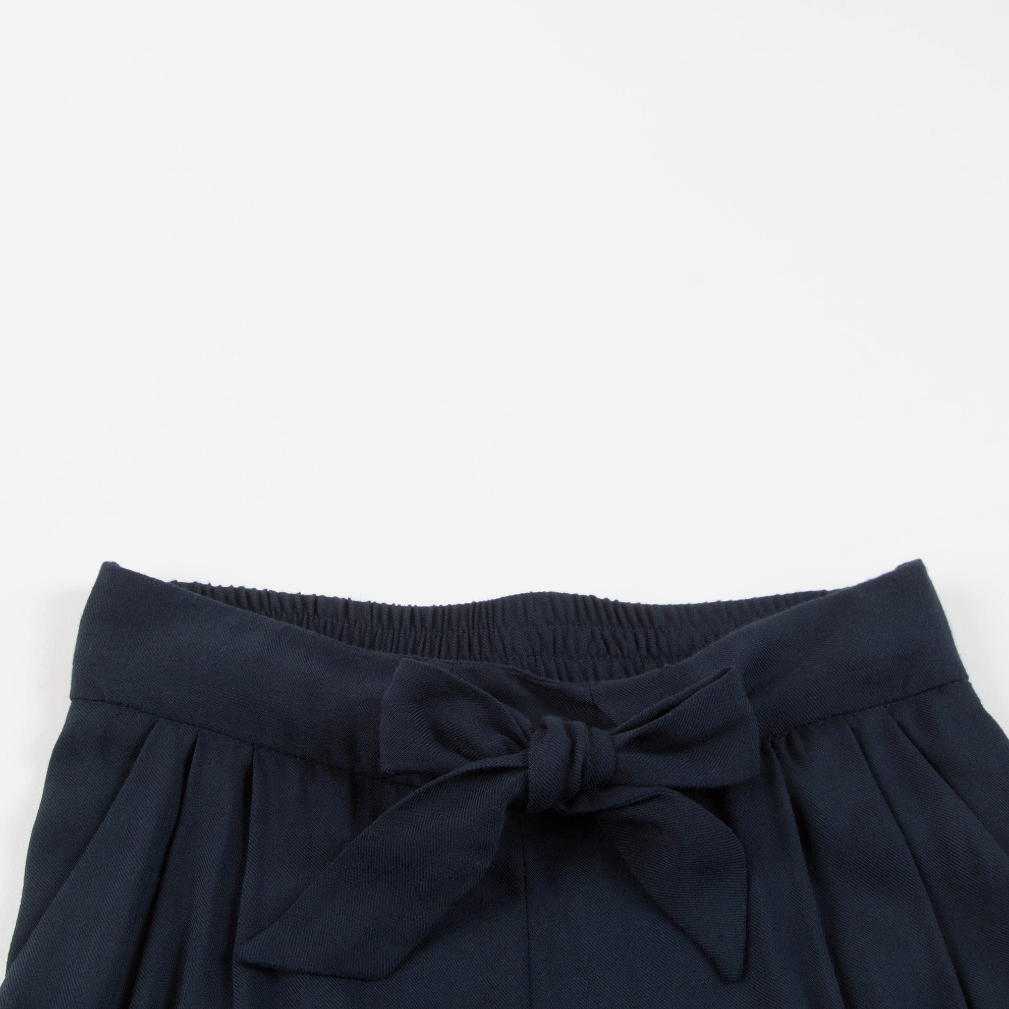 Girls Black Wide-Legged Trousers