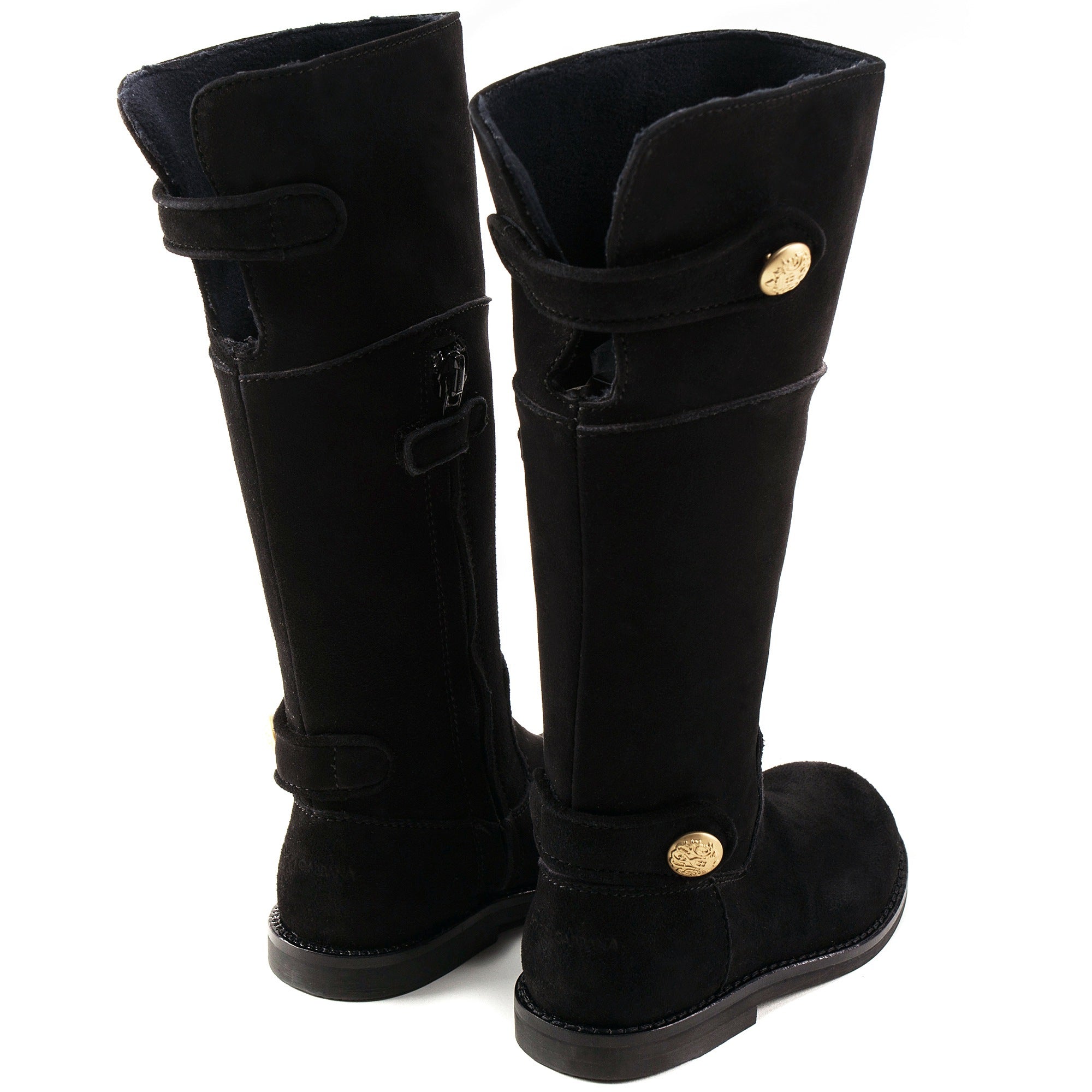 Girls Black High-help Boots Shoes