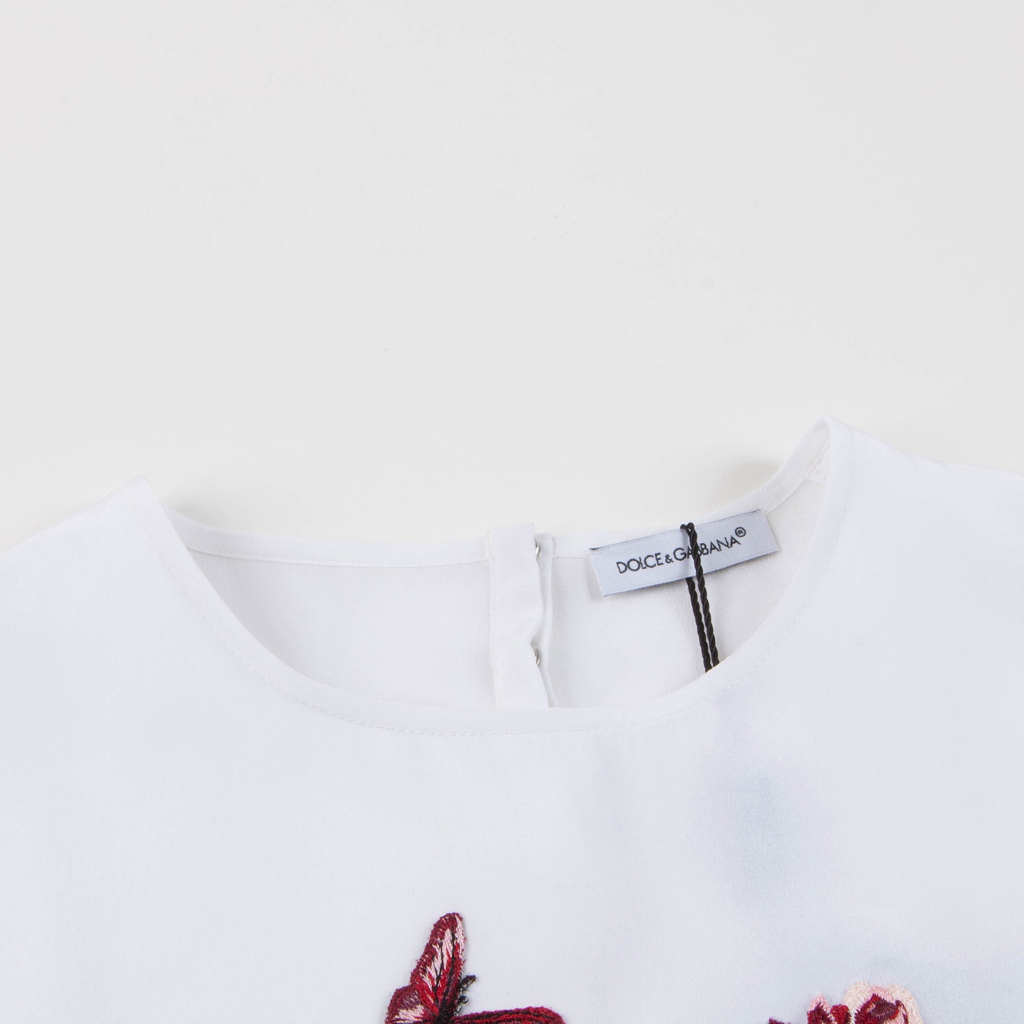 Girls White Rose T-shirt