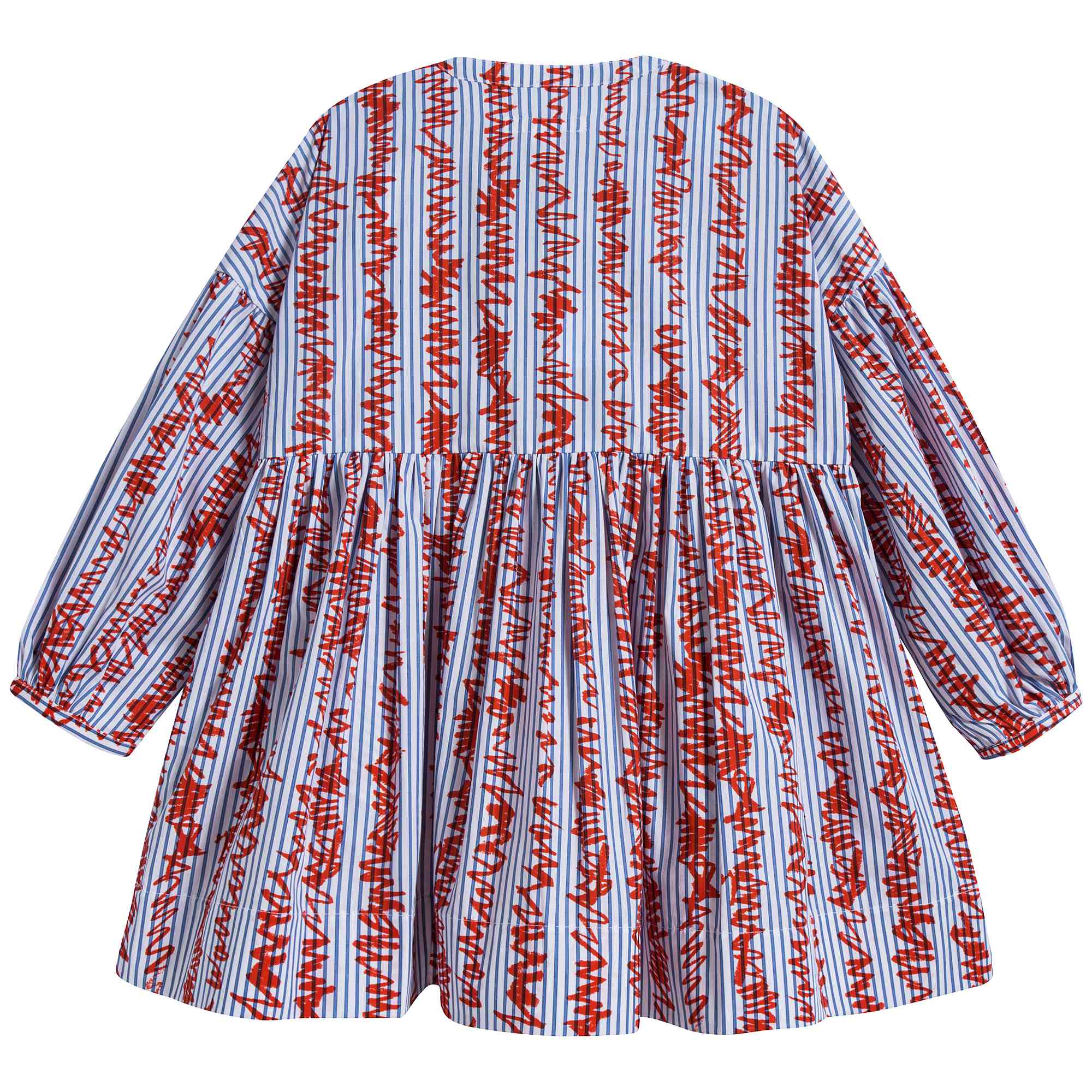 Girls Bright Red Cotton Dress