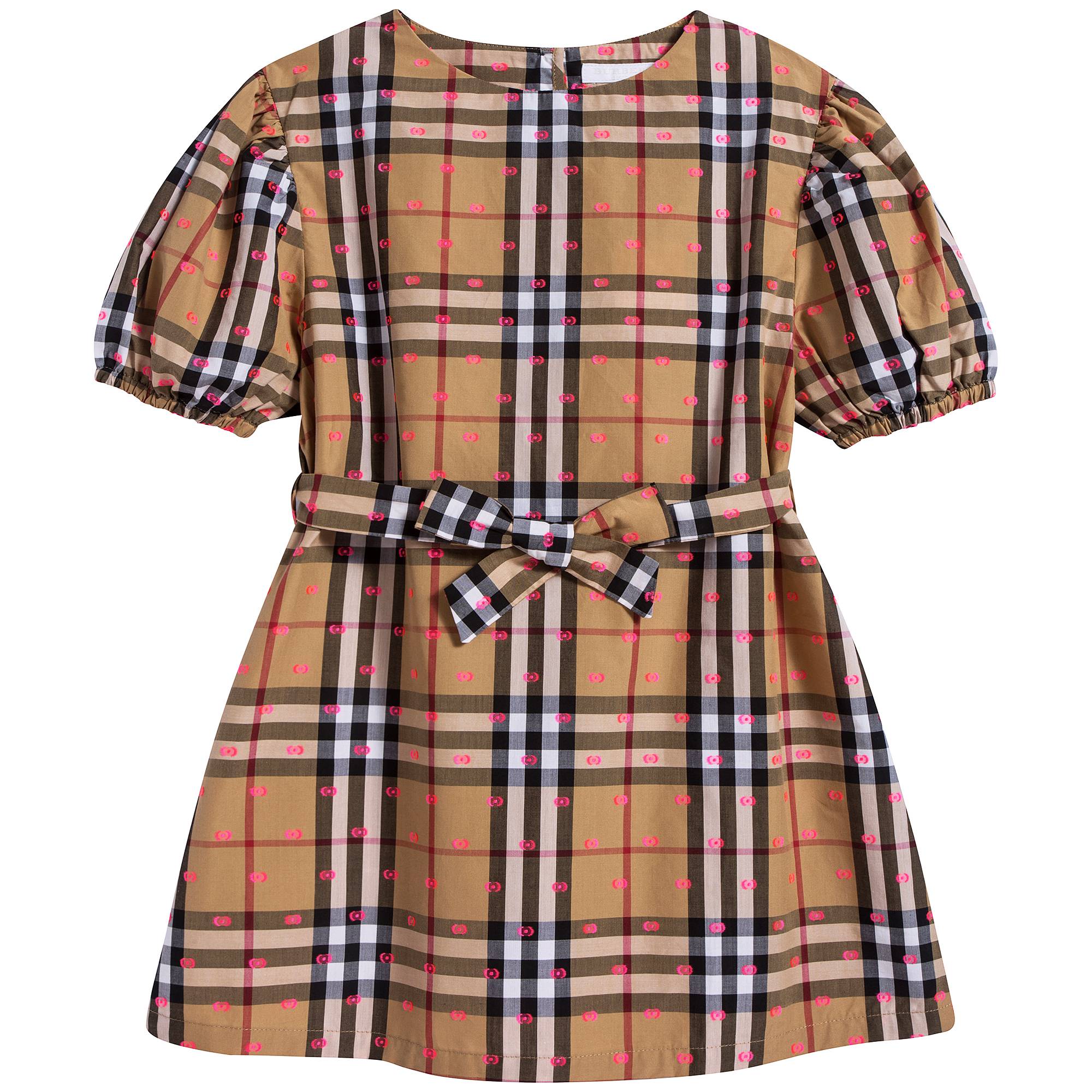 Girls Antique Yellow Cotton Dress