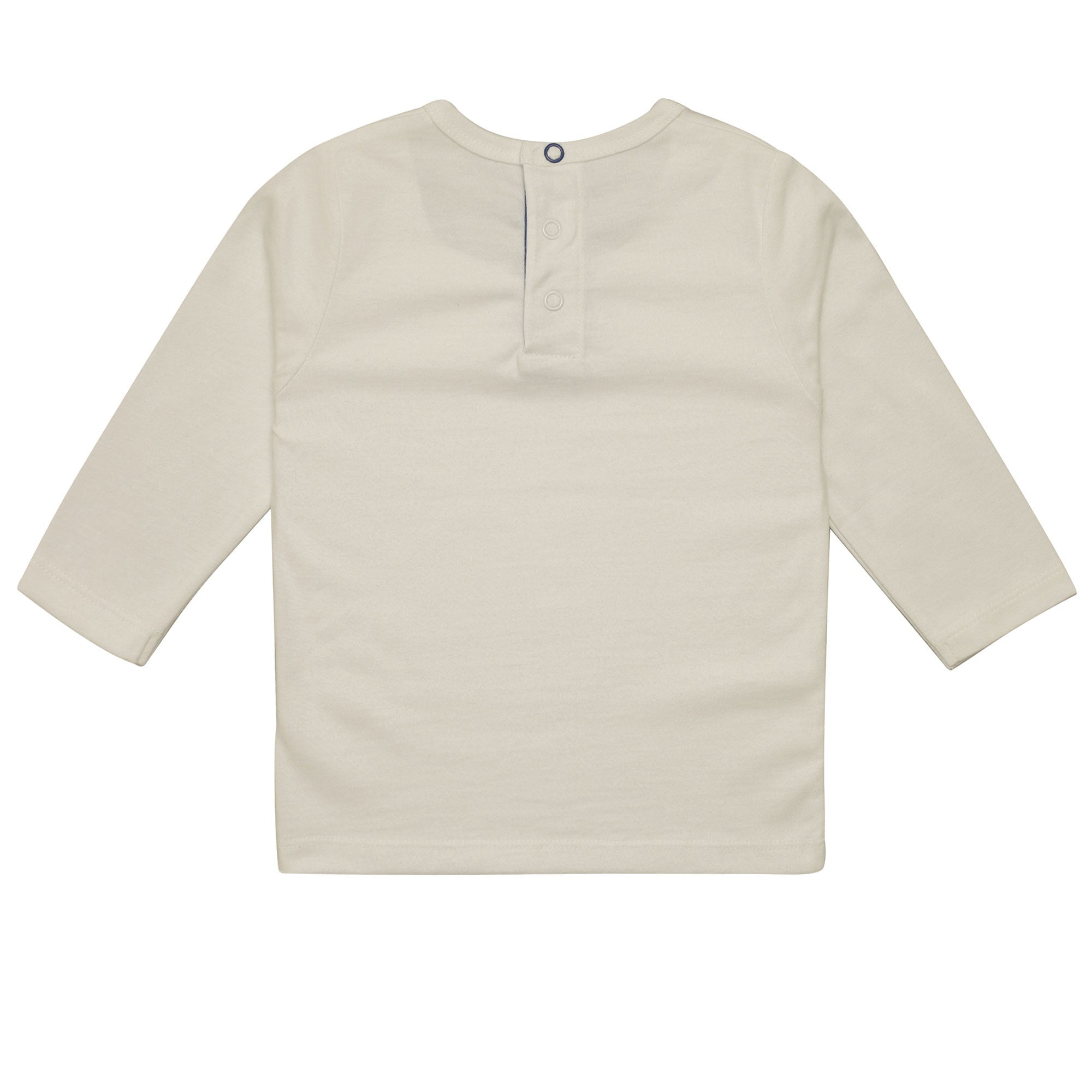 Baby Boys White Fancy Printed Trims Cotton T-Shirt - CÉMAROSE | Children's Fashion Store - 2