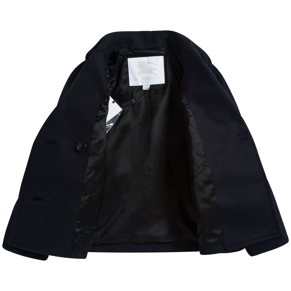 Manteau en laine vierge bleu marine pour fille