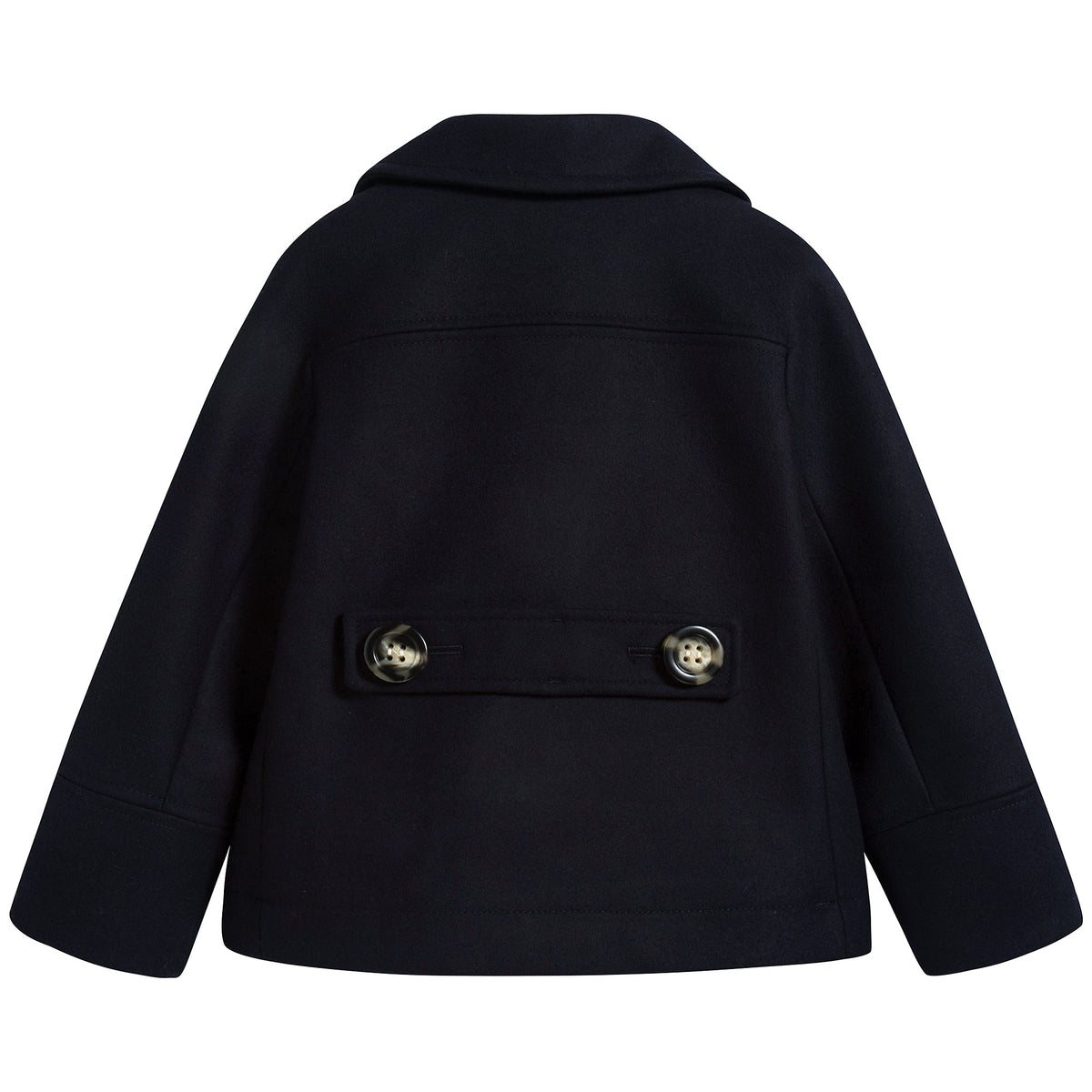 Manteau en laine vierge bleu marine pour fille