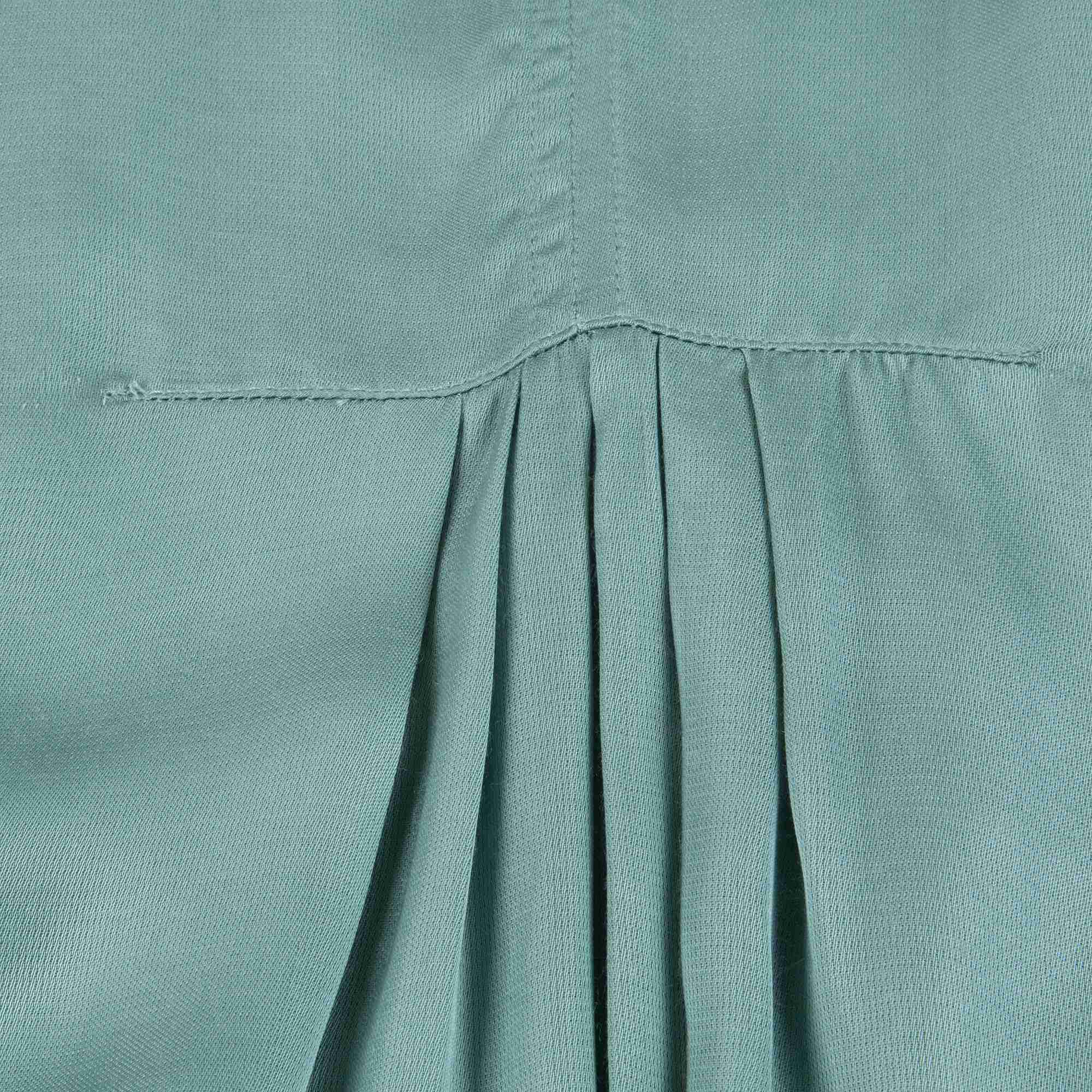 Girls Dusty Turquoise Woven Dress