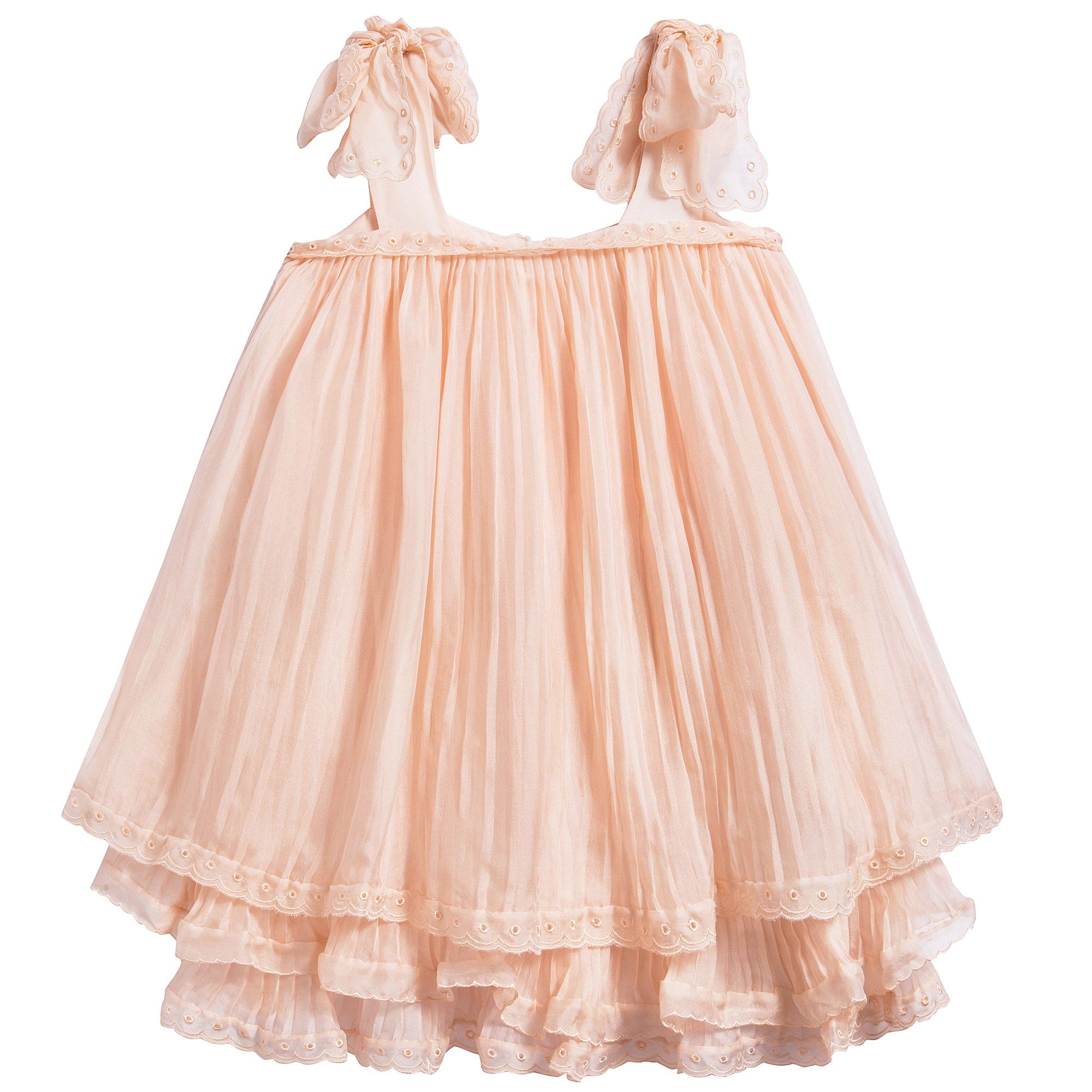 Girls Pink Soie Dress