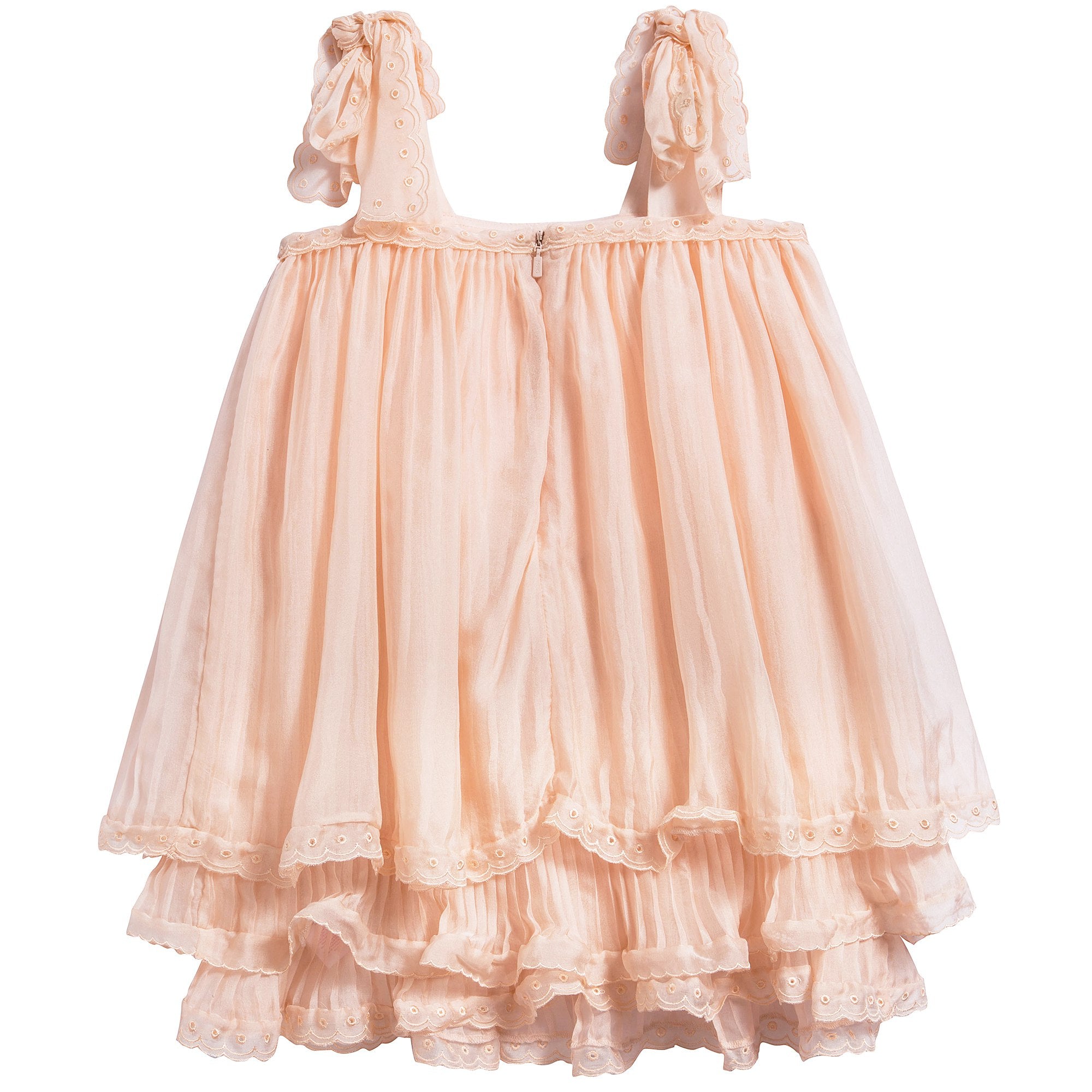 Girls Pink Soie Dress