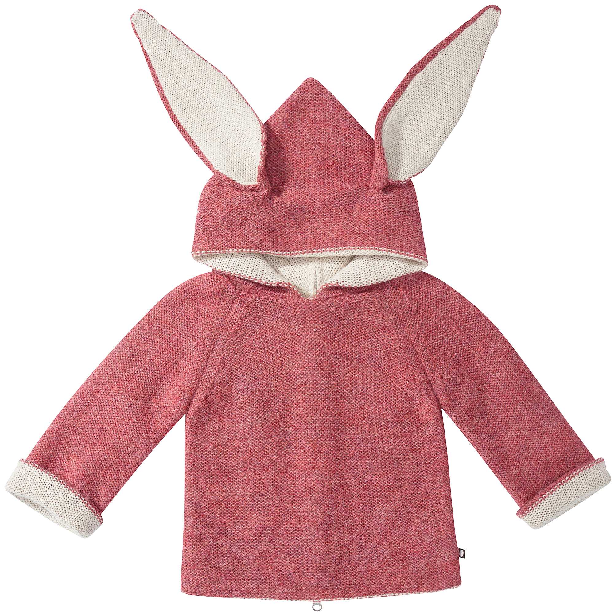Baby Rose Pink Bunny Alpaca Hooded Sweater