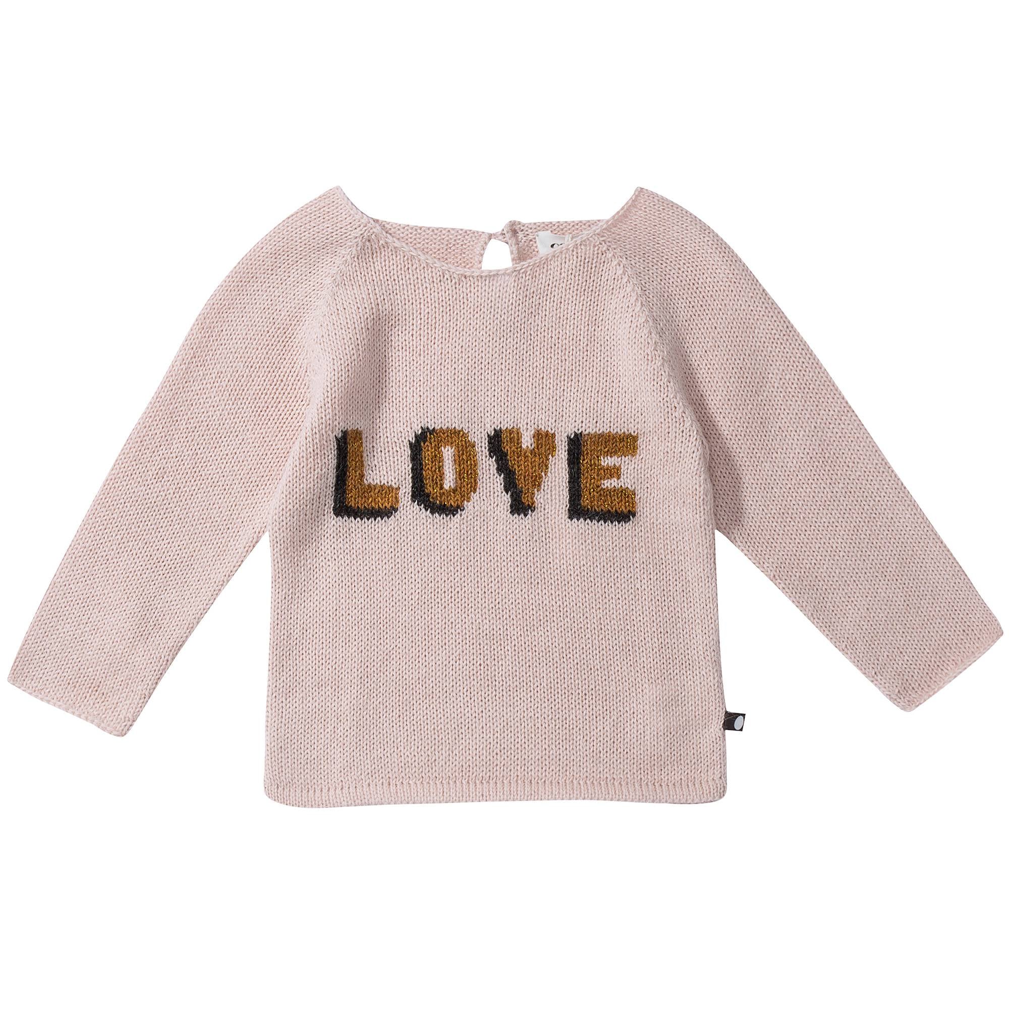 Baby Light Pink Love Alpaca Sweater