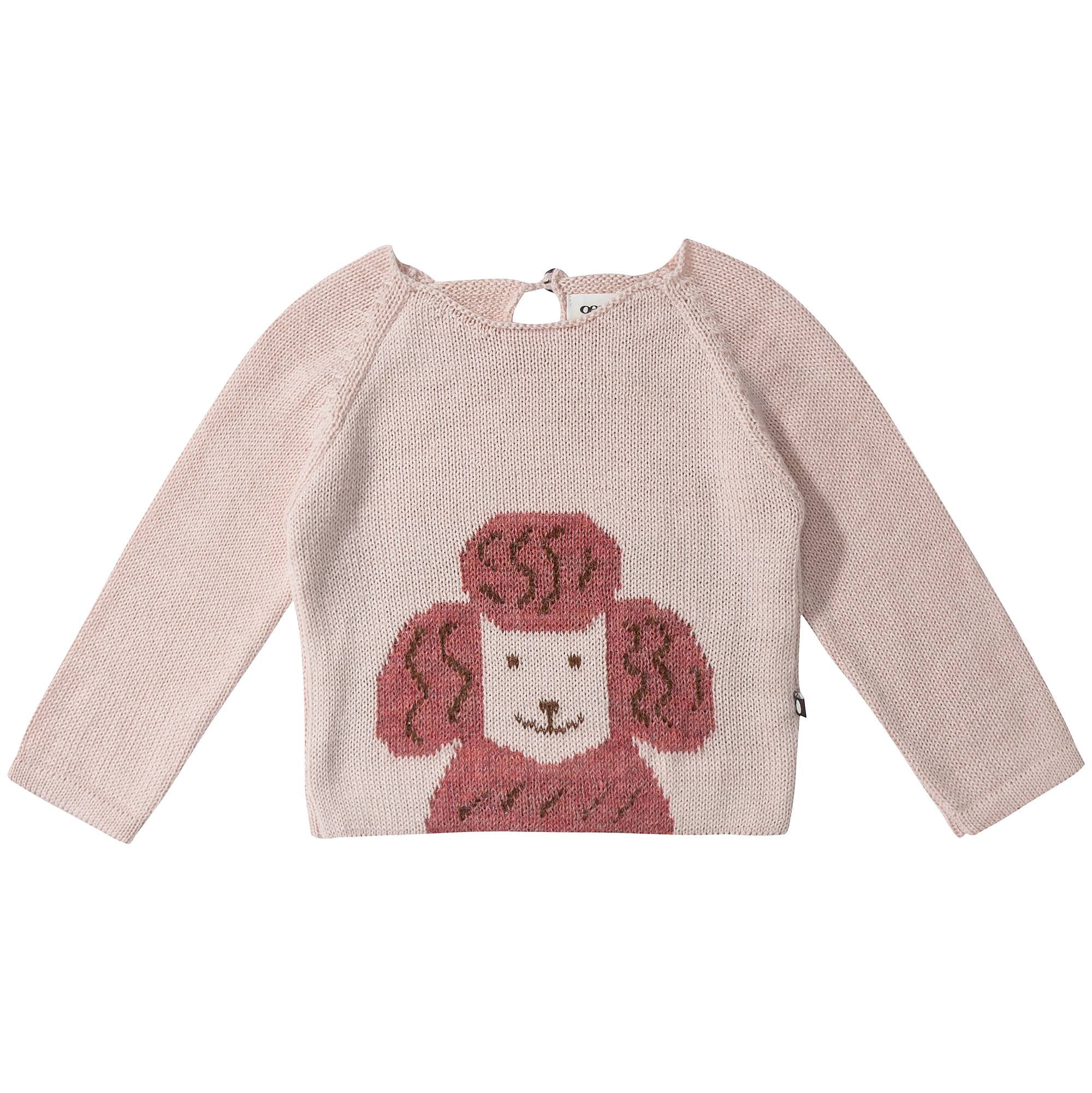 Baby Light Pink Alpaga Wool Poodle Sweater