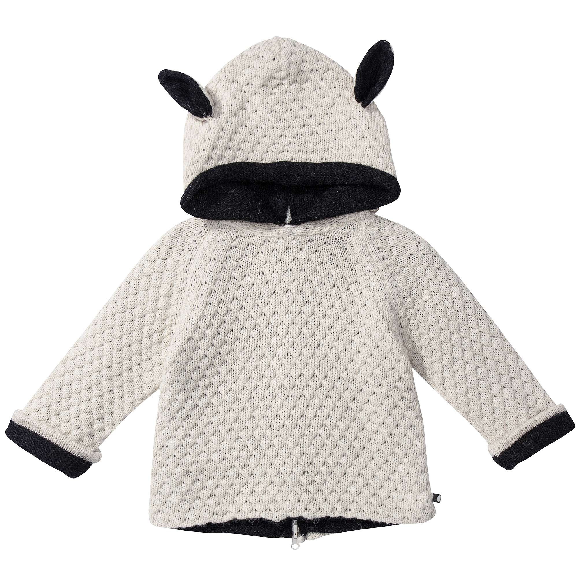 Baby White Sheep Alpaca Hooded Sweater